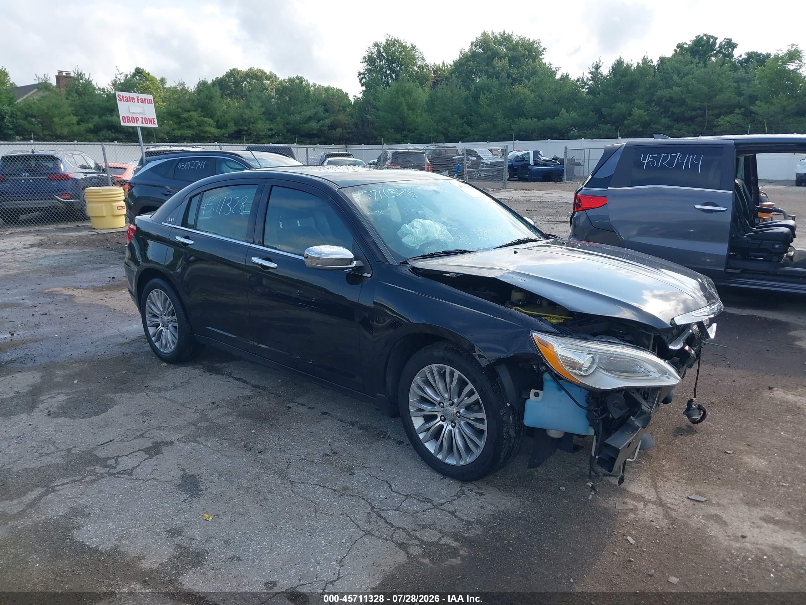 2013 Chrysler 200 Limited Black vin: 1C3CCBCG2DN546286