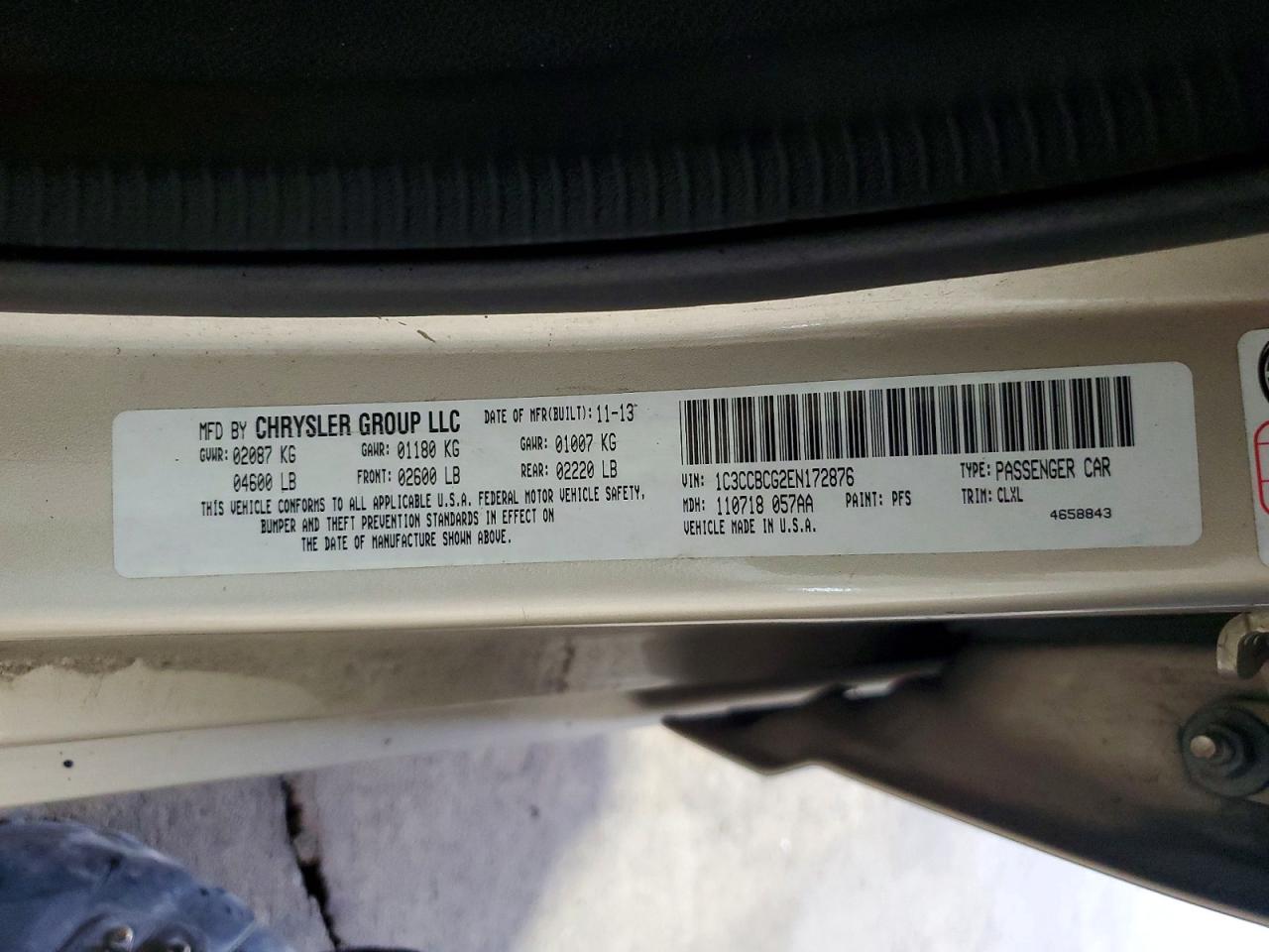 2014 Chrysler 200 Limited Beige vin: 1C3CCBCG2EN172876