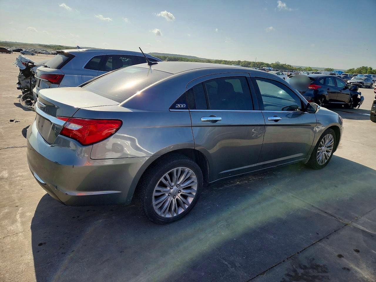2012 Chrysler 200 Limited Gray vin: 1C3CCBCG3CN242222