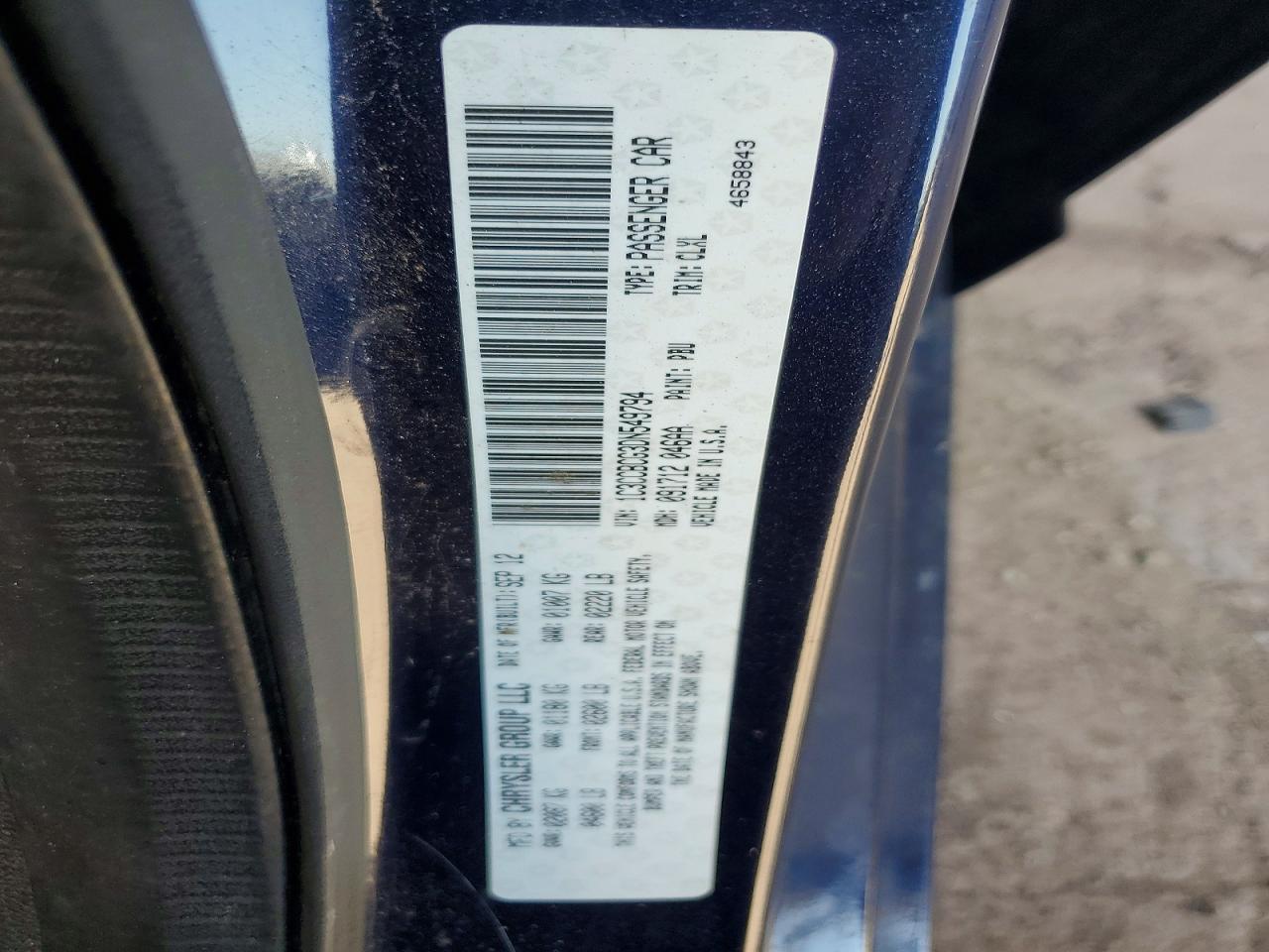 2013 Chrysler 200 Limited Blue vin: 1C3CCBCG3DN549794