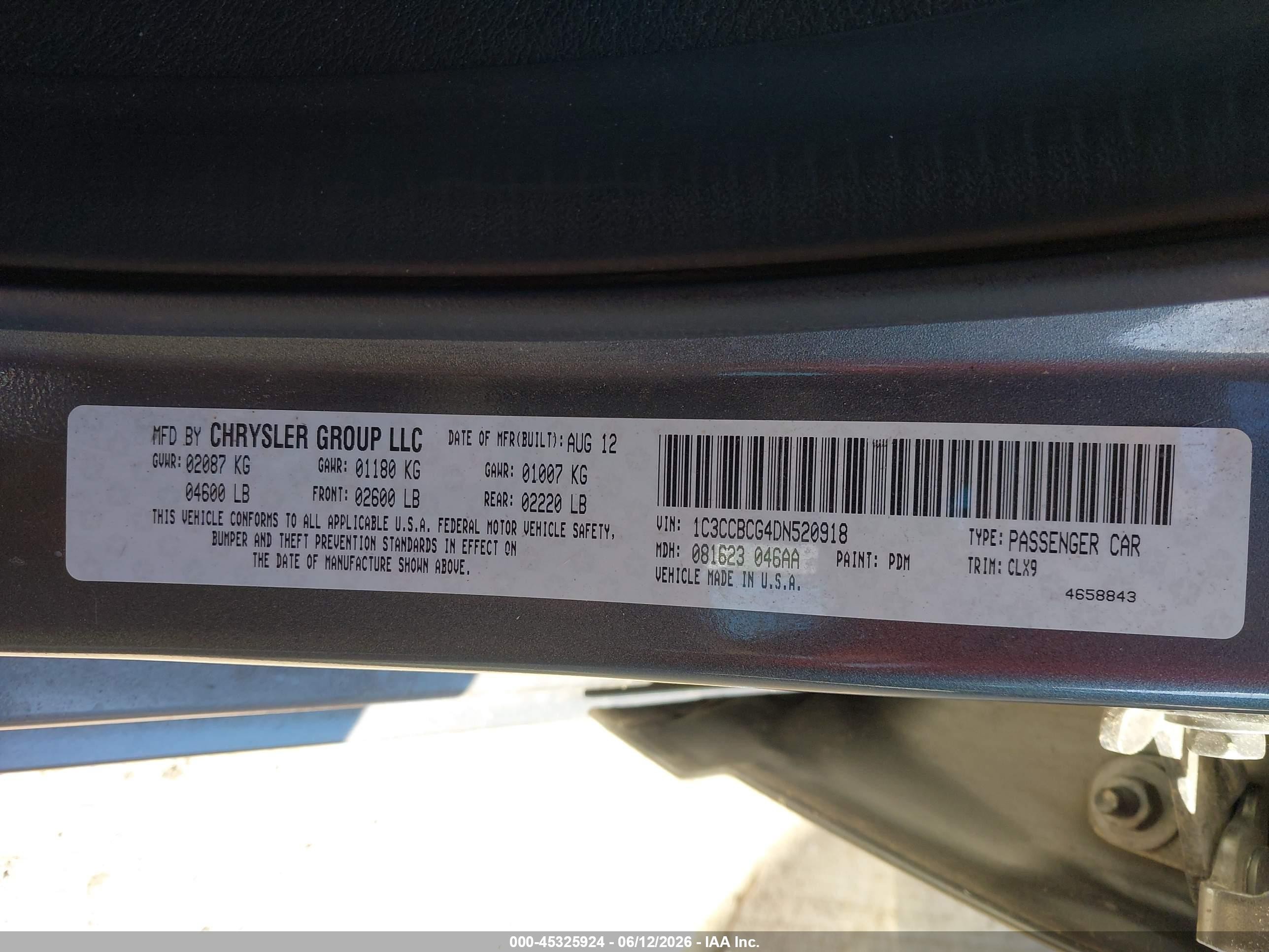 2013 Chrysler 200 Limited Gray vin: 1C3CCBCG4DN520918
