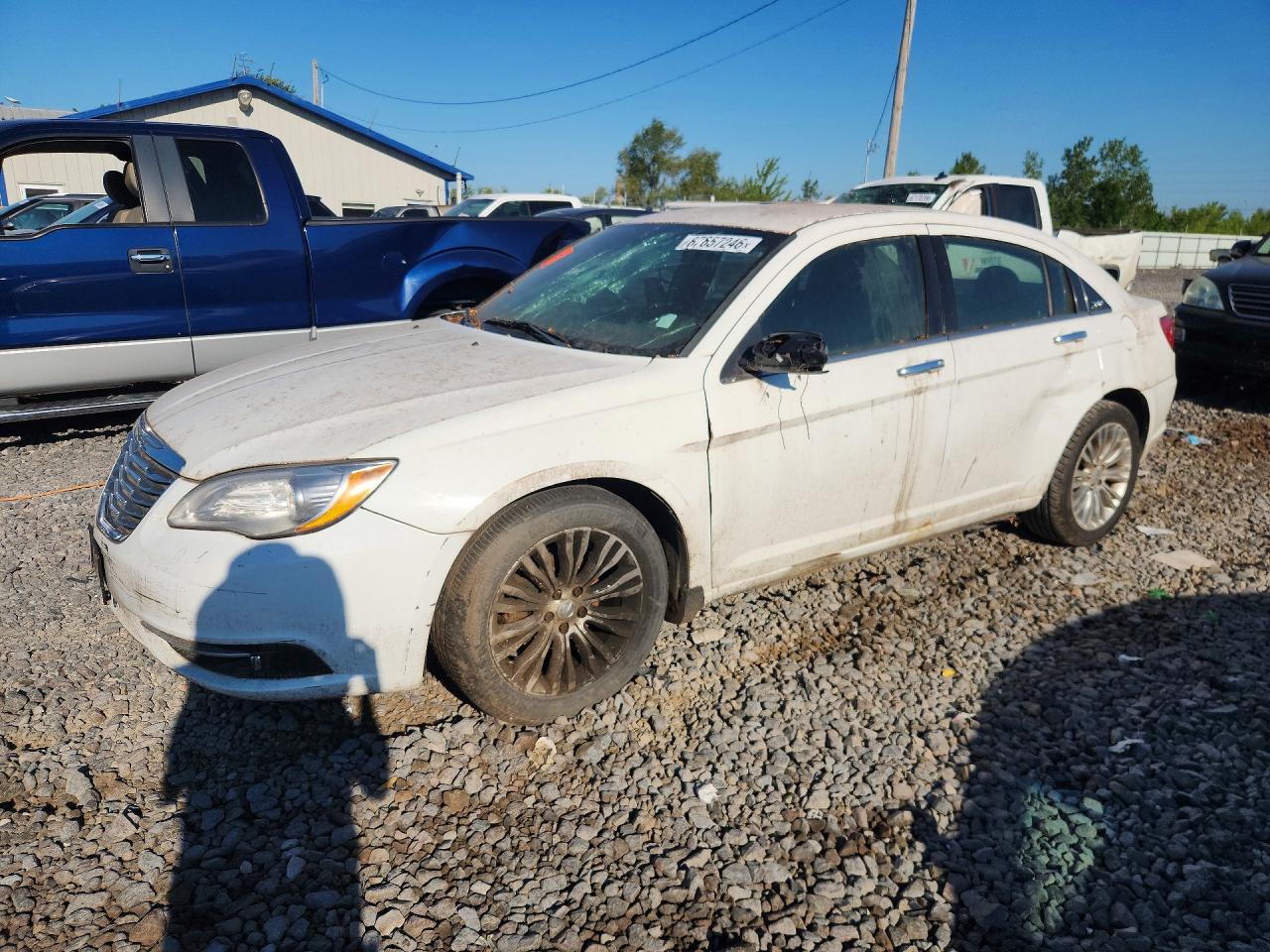 2013 Chrysler 200 Limited White vin: 1C3CCBCG4DN629458
