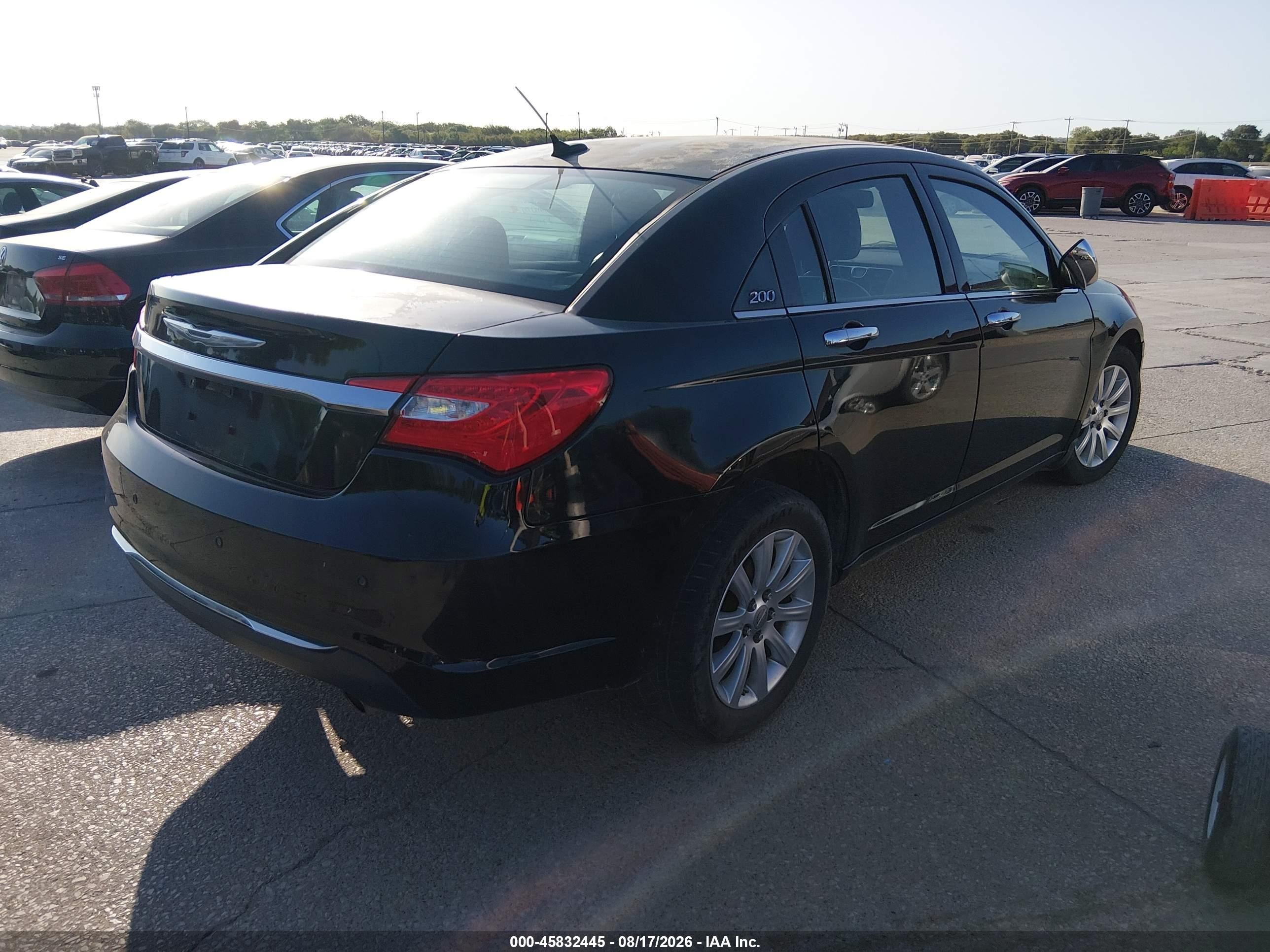 2013 Chrysler 200 Limited Black vin: 1C3CCBCG4DN689014