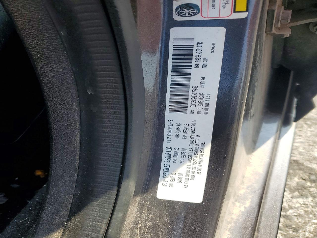 2014 Chrysler 200 Gray vin: 1C3CCBCG4EN177058