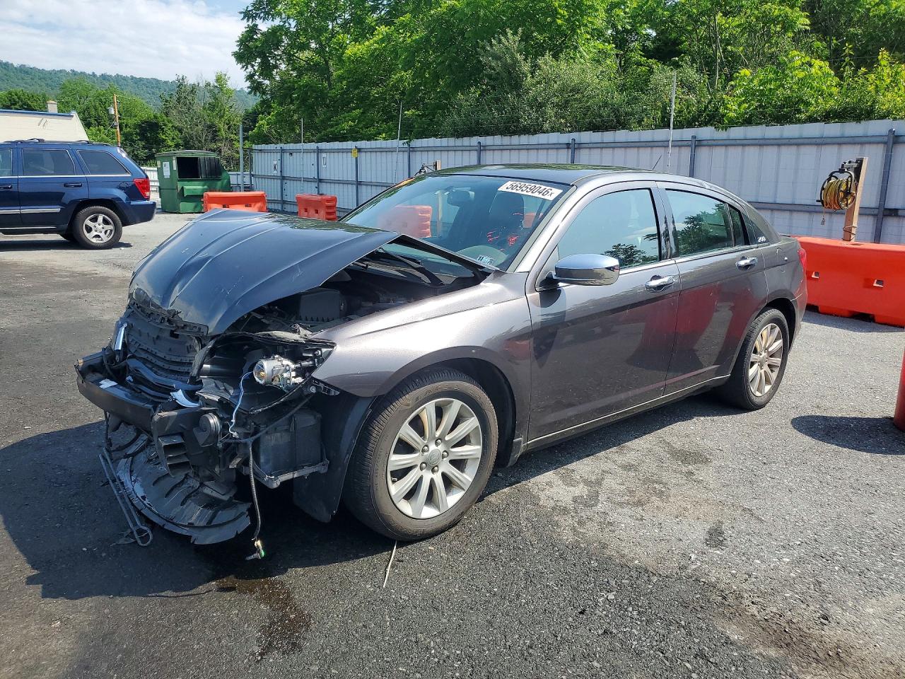 2014 Chrysler 200 Gray vin: 1C3CCBCG4EN177058