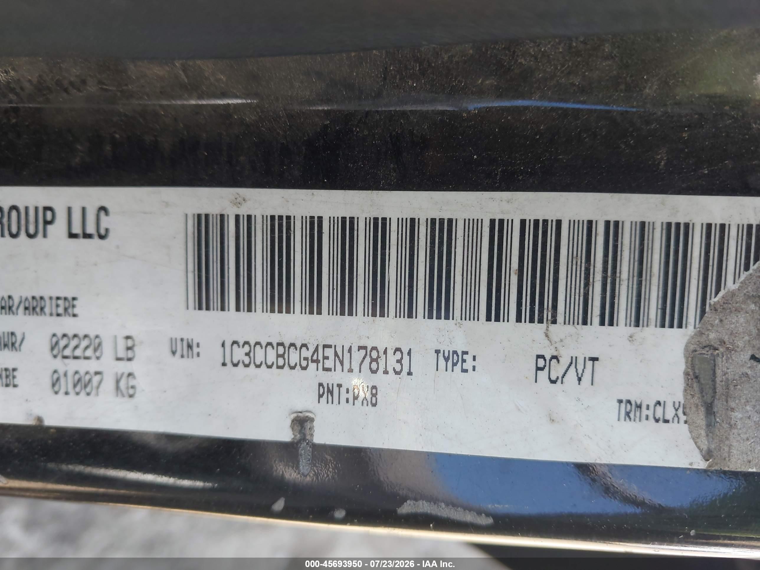 2014 Chrysler 200 Limited Черный vin: 1C3CCBCG4EN178131