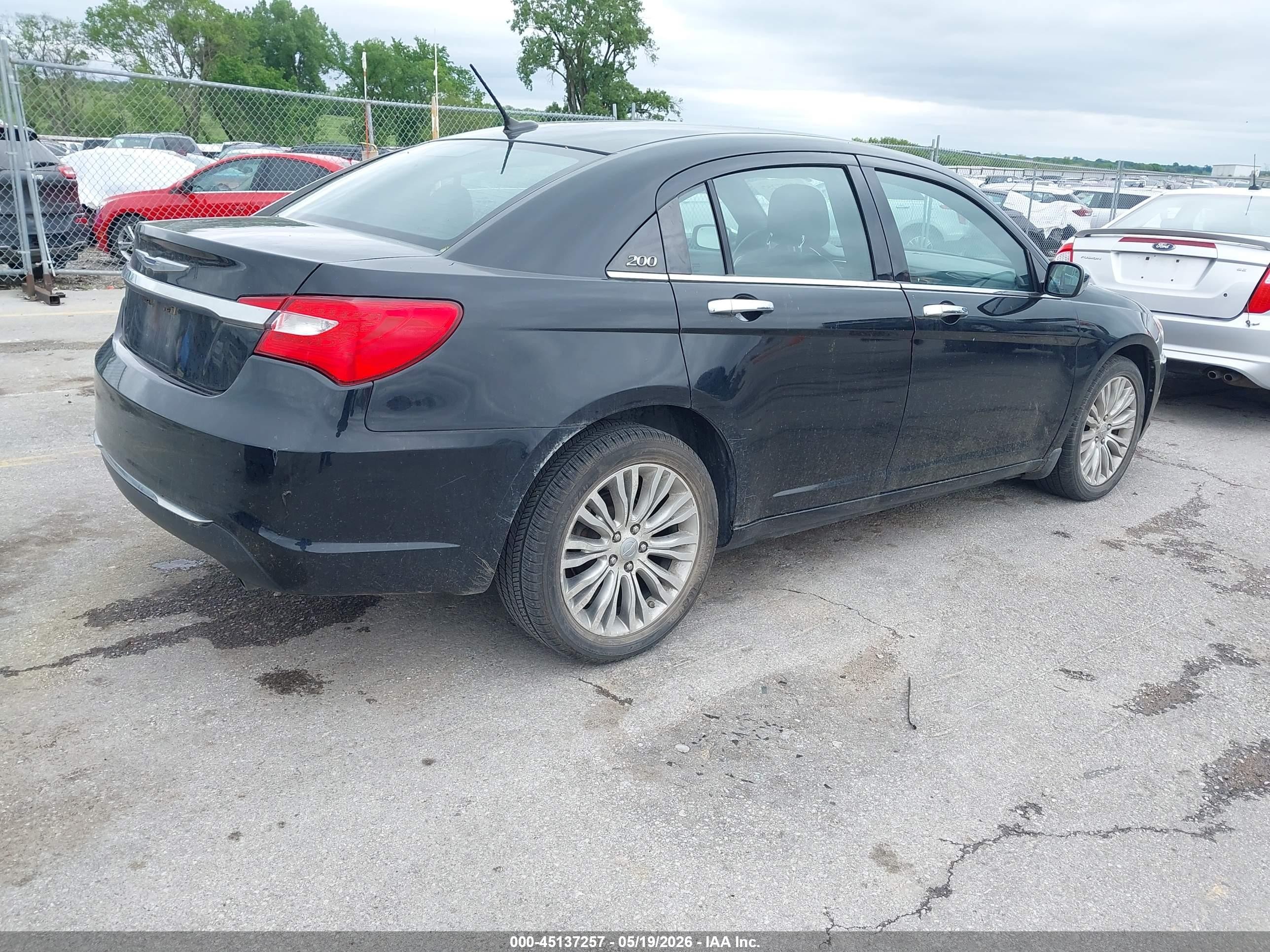 2012 Chrysler 200 Limited Black vin: 1C3CCBCG5CN303697