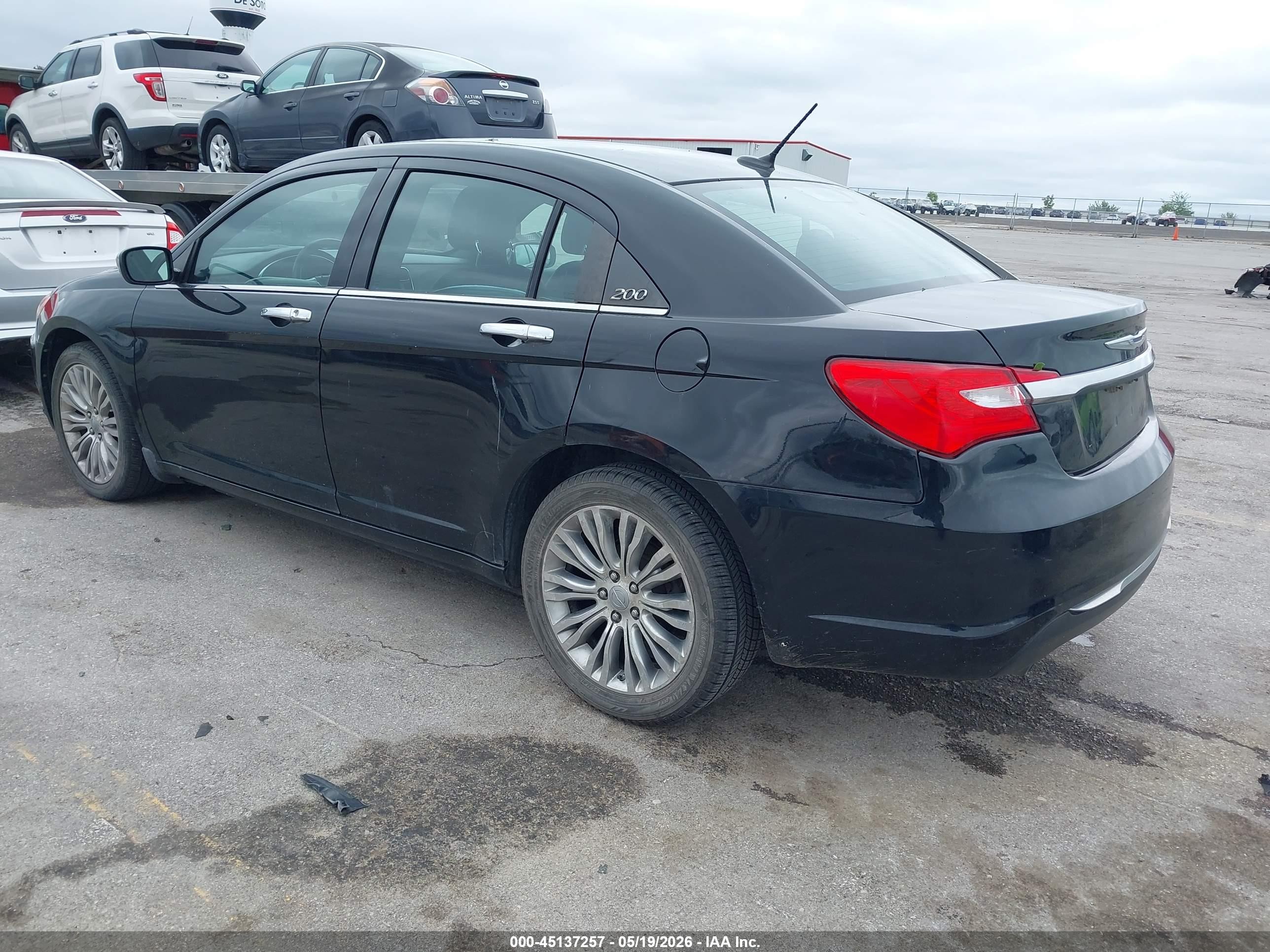 2012 Chrysler 200 Limited Black vin: 1C3CCBCG5CN303697