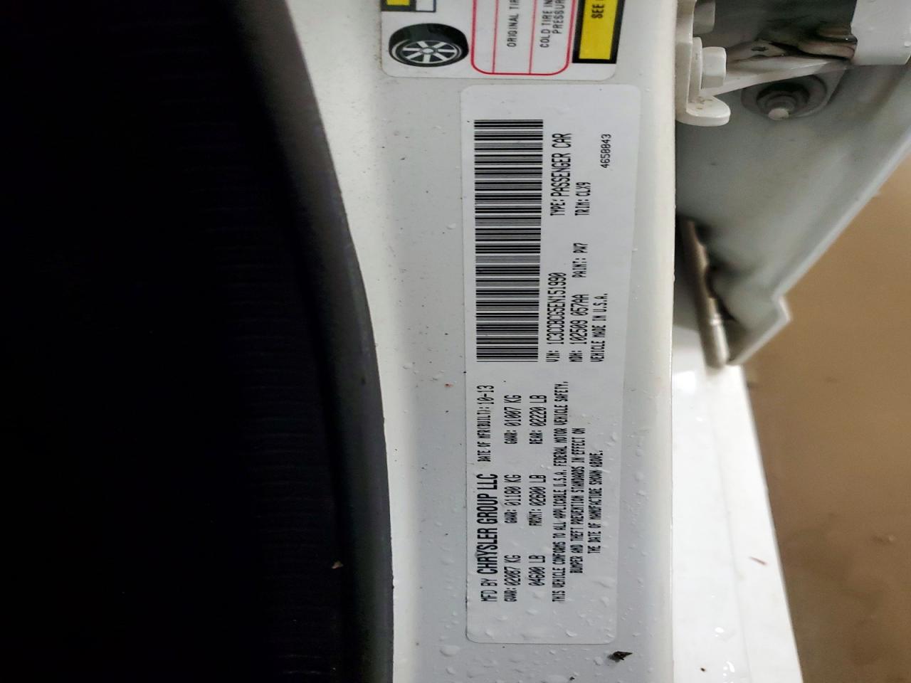 2014 Chrysler 200 Limited White vin: 1C3CCBCG5EN151990