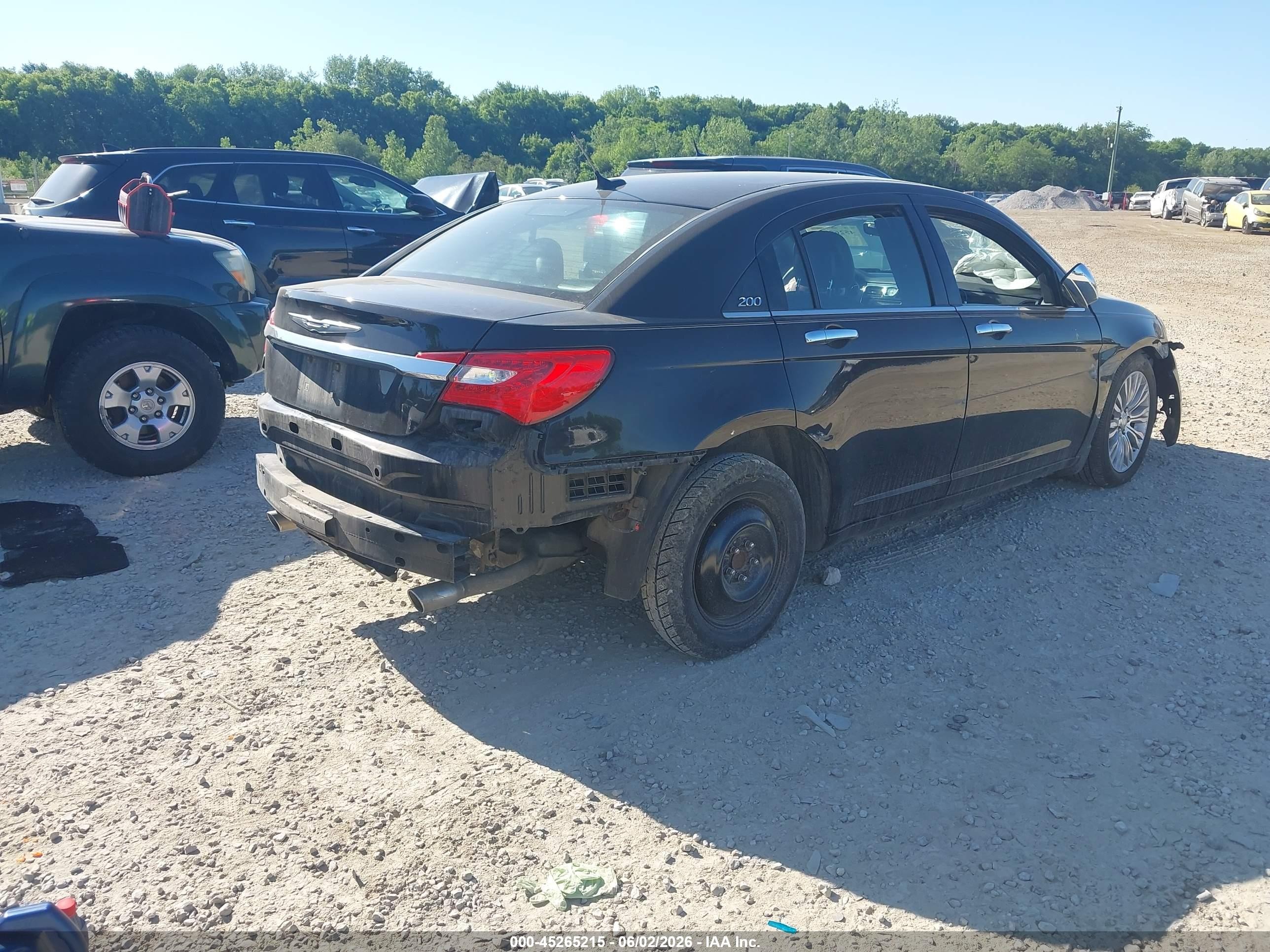 2012 Chrysler 200 Limited Black vin: 1C3CCBCG6CN122320