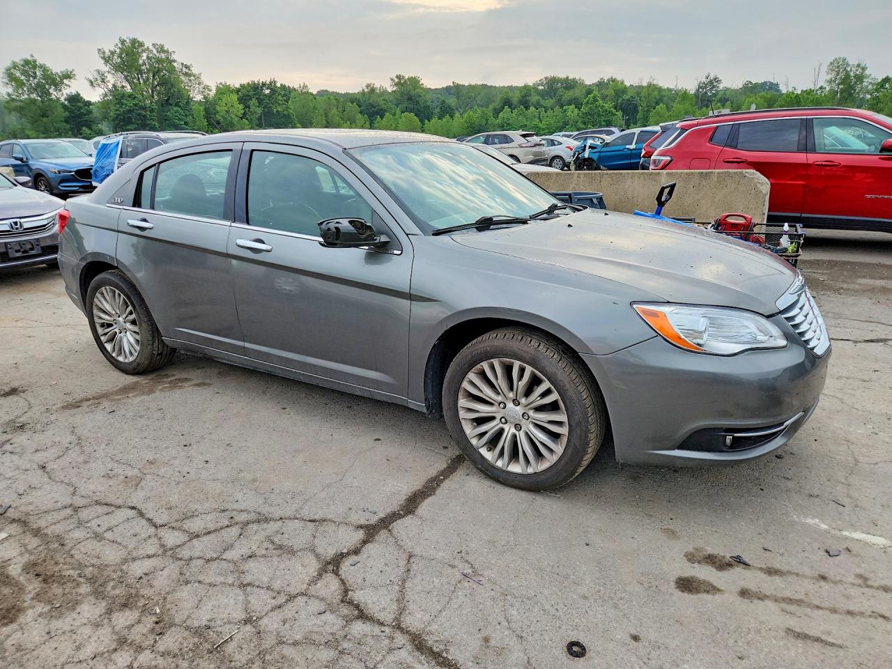 2012 Chrysler 200 Limited Gray vin: 1C3CCBCG7CN140485