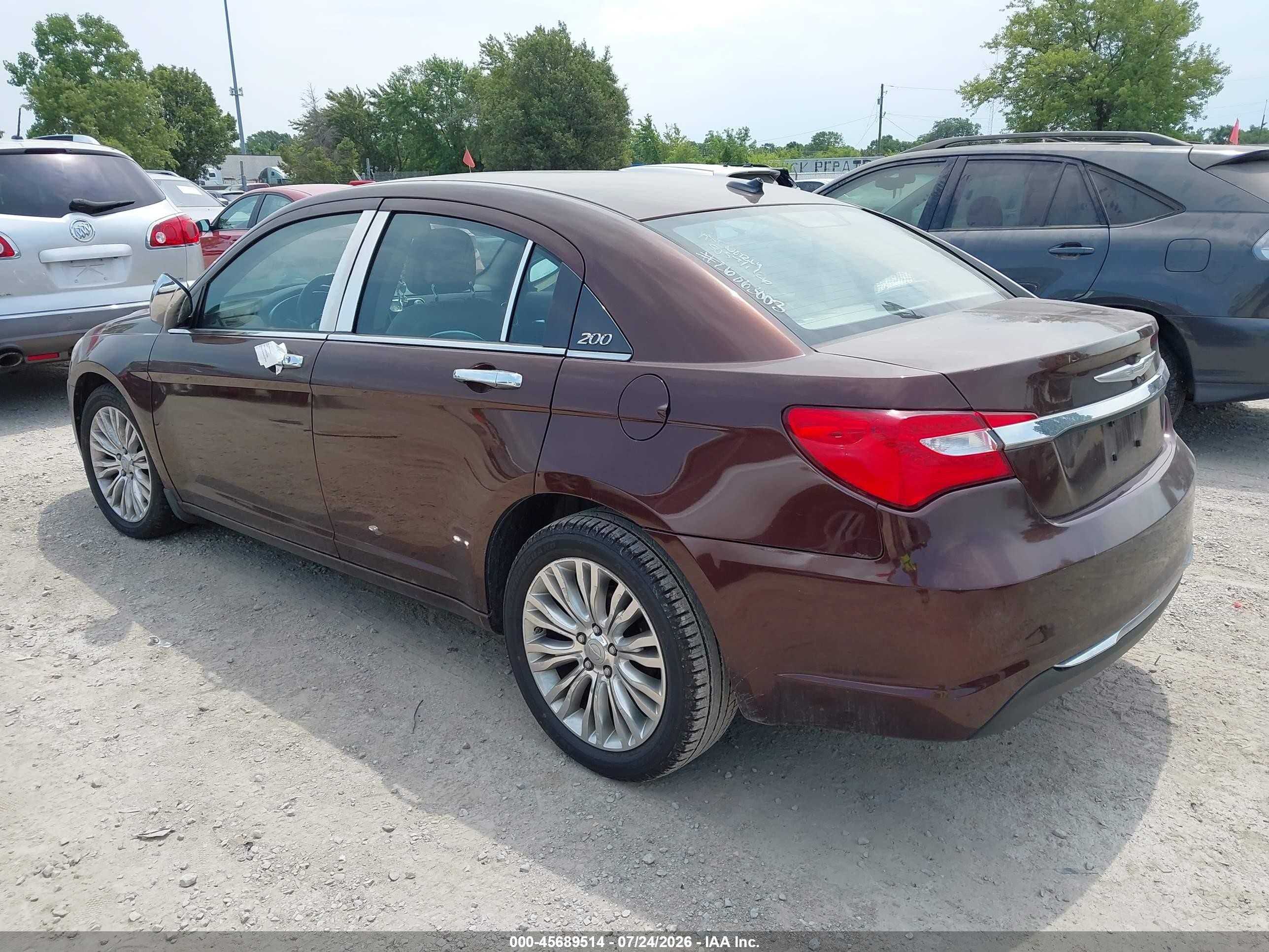 2012 Chrysler 200 Limited Brown vin: 1C3CCBCG7CN210518