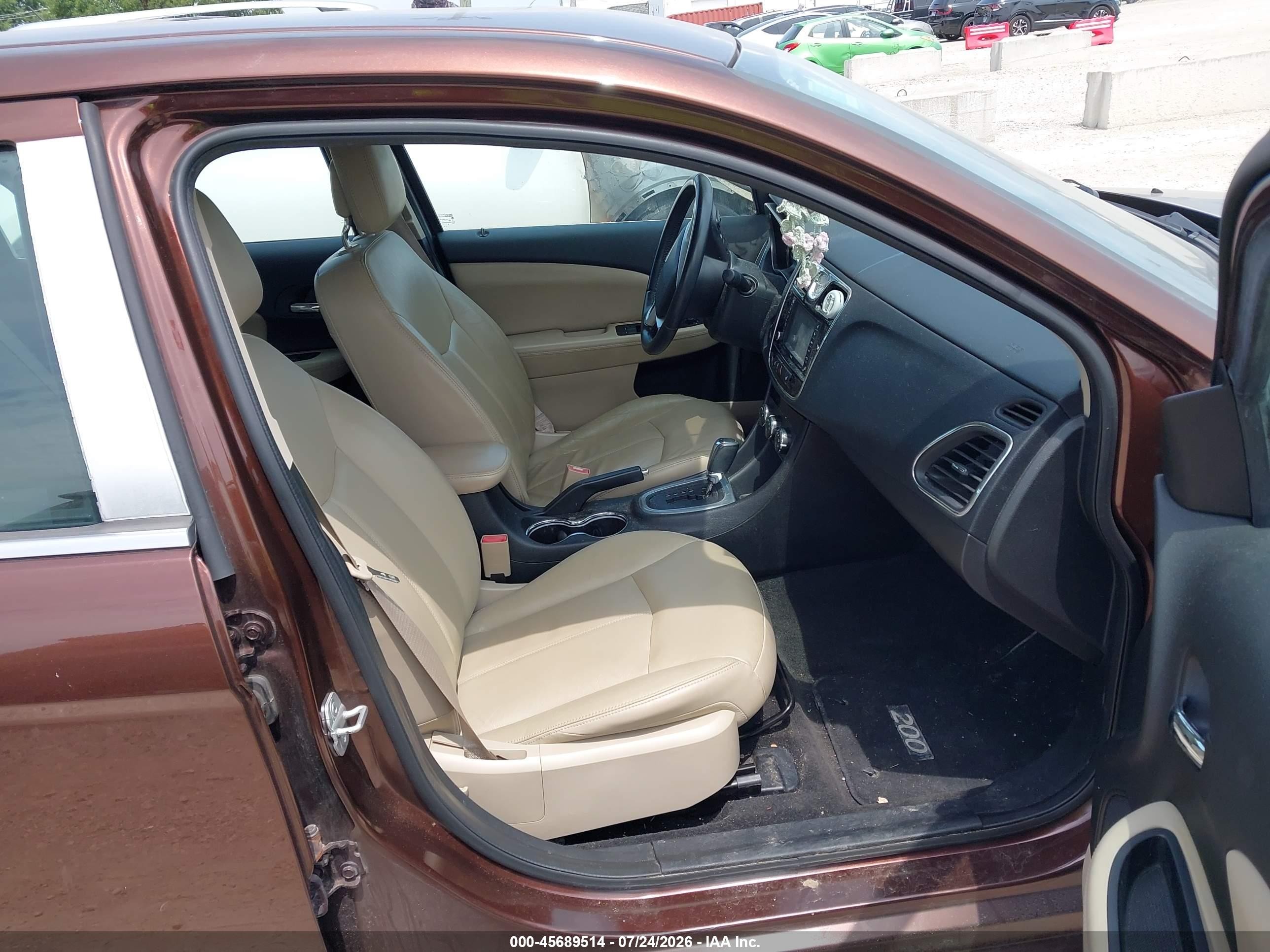 2012 Chrysler 200 Limited Brown vin: 1C3CCBCG7CN210518