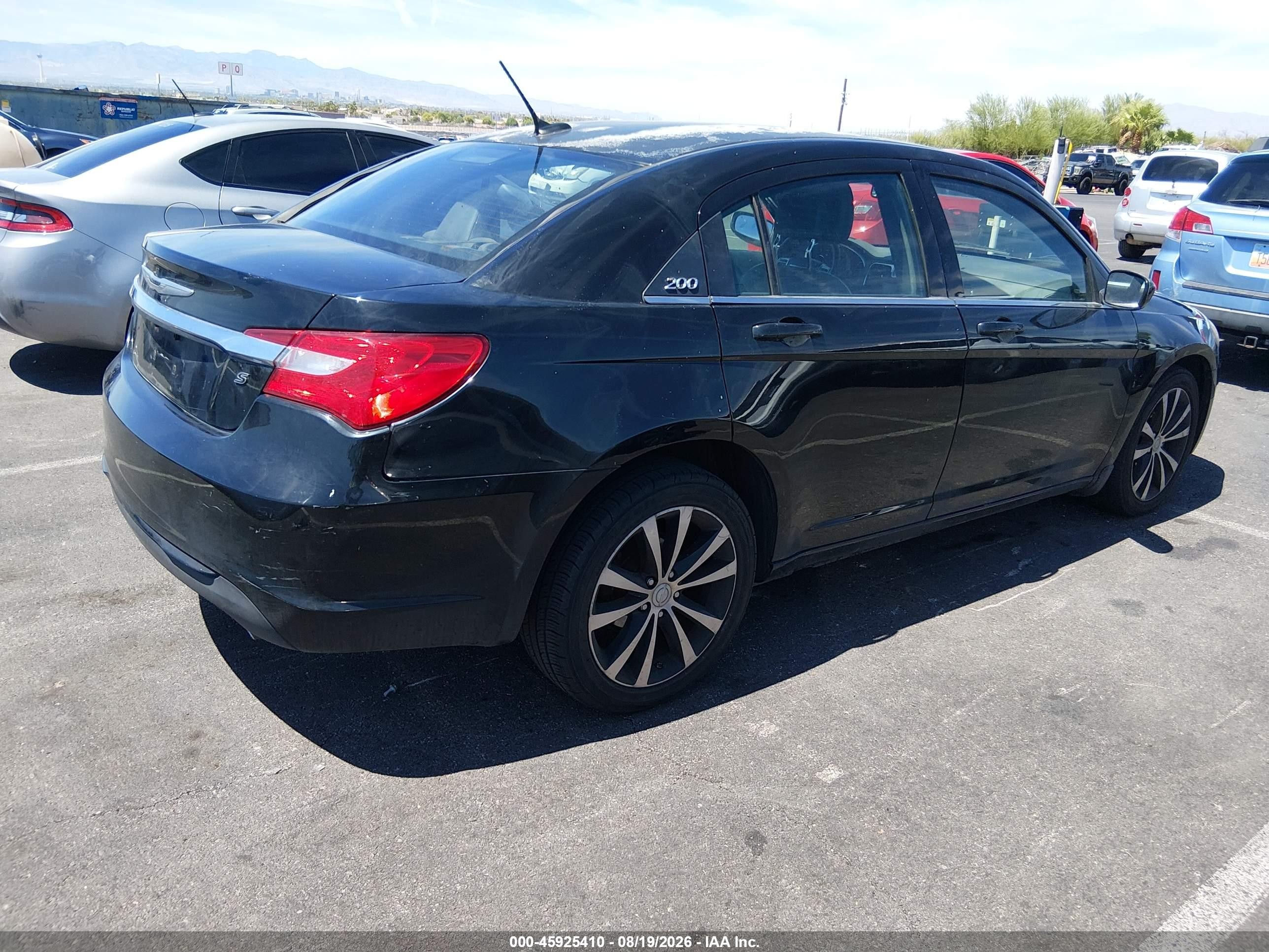 2013 Chrysler 200 Limited Black vin: 1C3CCBCG7DN505832