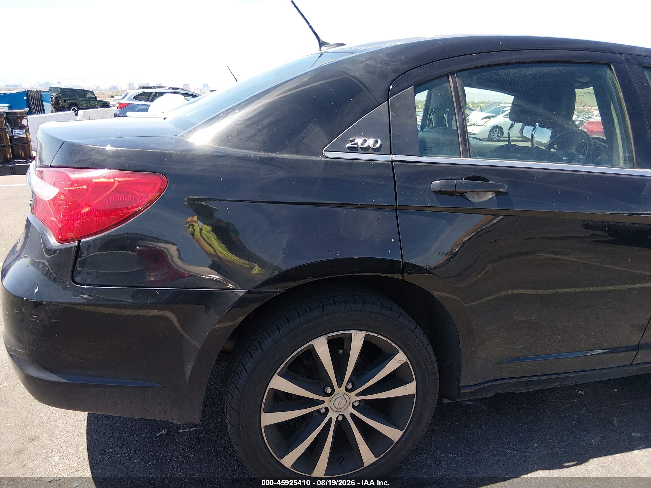 2013 Chrysler 200 Limited Black vin: 1C3CCBCG7DN505832