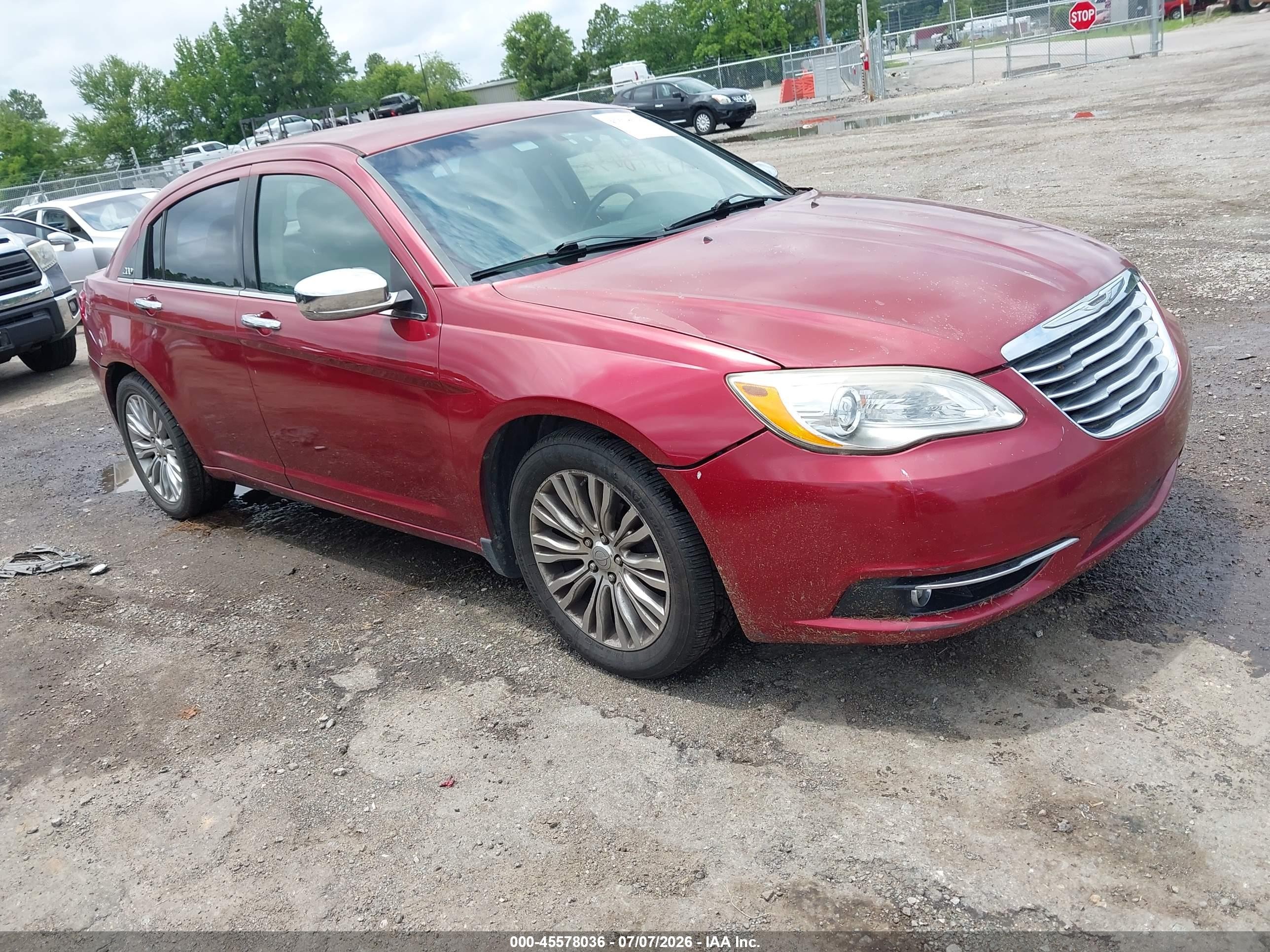 2012 Chrysler 200 Limited Красный vin: 1C3CCBCG8CN197780