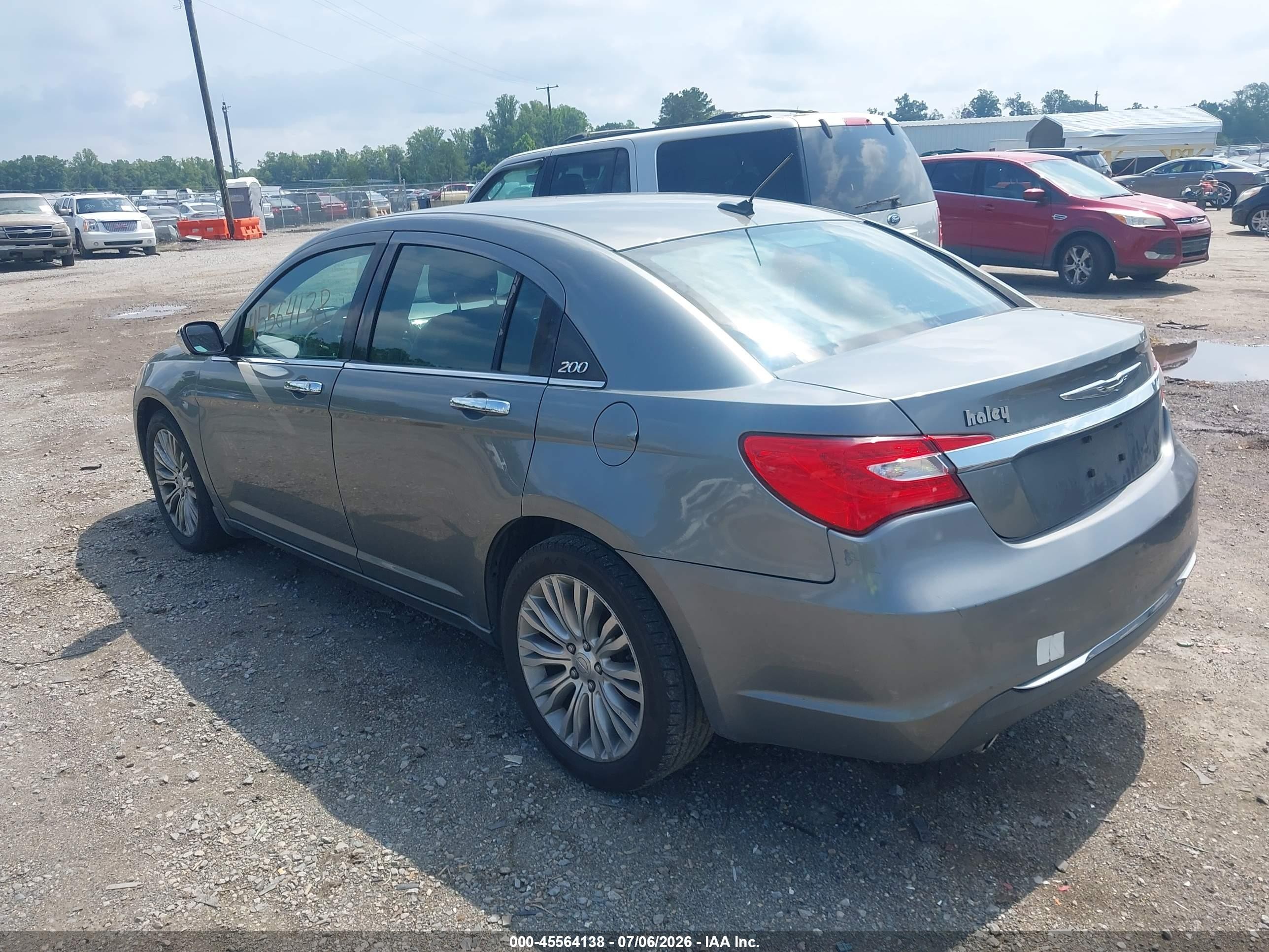 2012 Chrysler 200 Limited Gray vin: 1C3CCBCG8CN306769