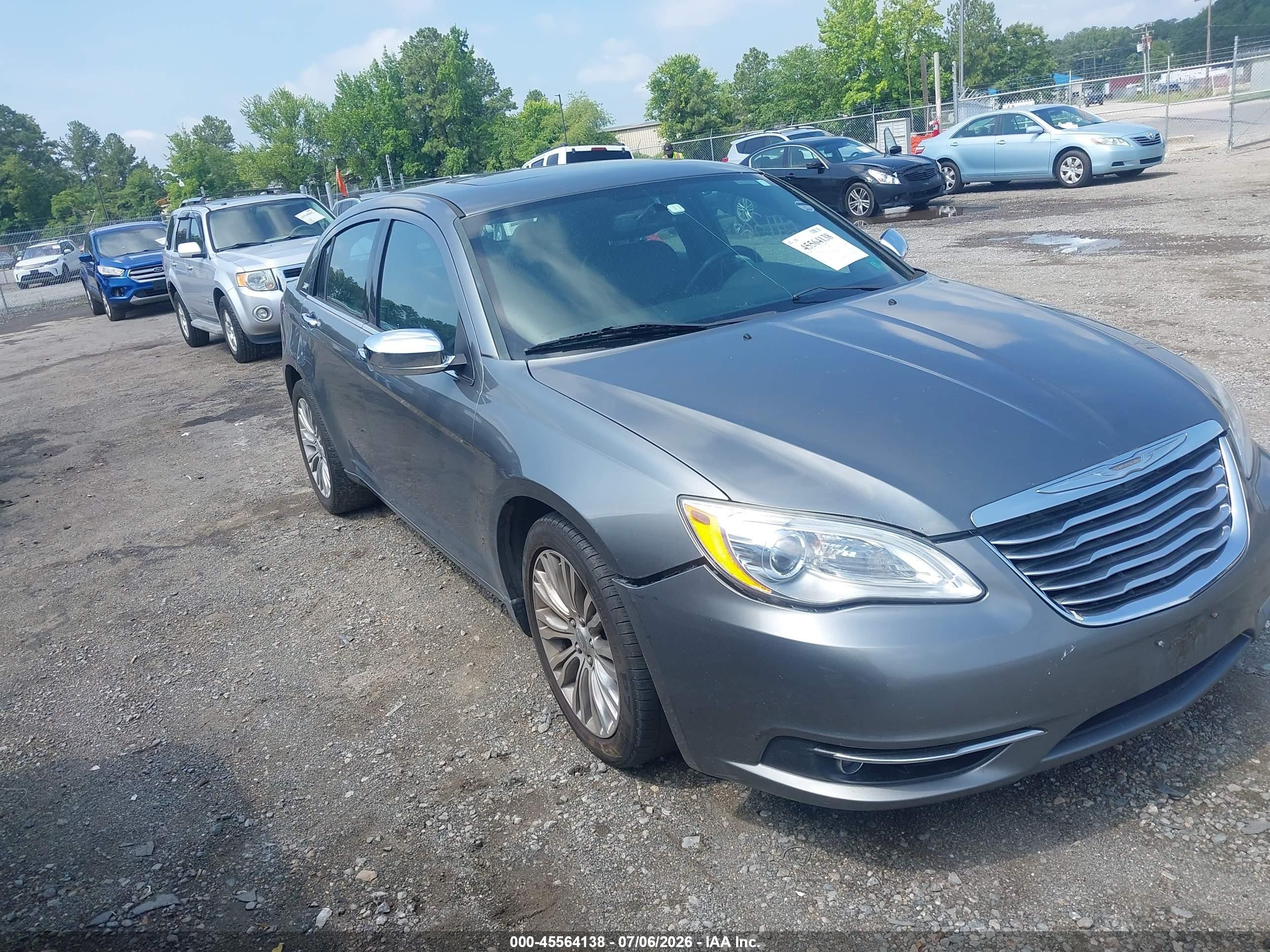 2012 Chrysler 200 Limited Gray vin: 1C3CCBCG8CN306769