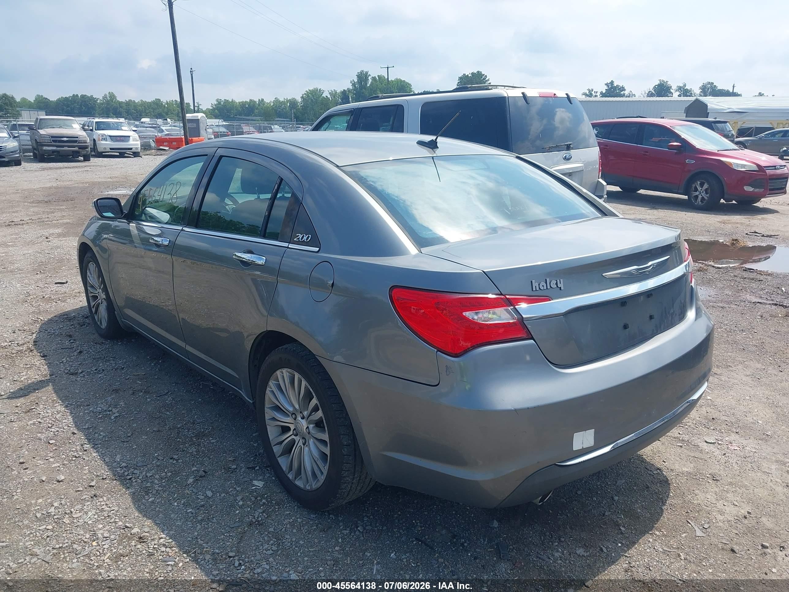 2012 Chrysler 200 Limited Gray vin: 1C3CCBCG8CN306769