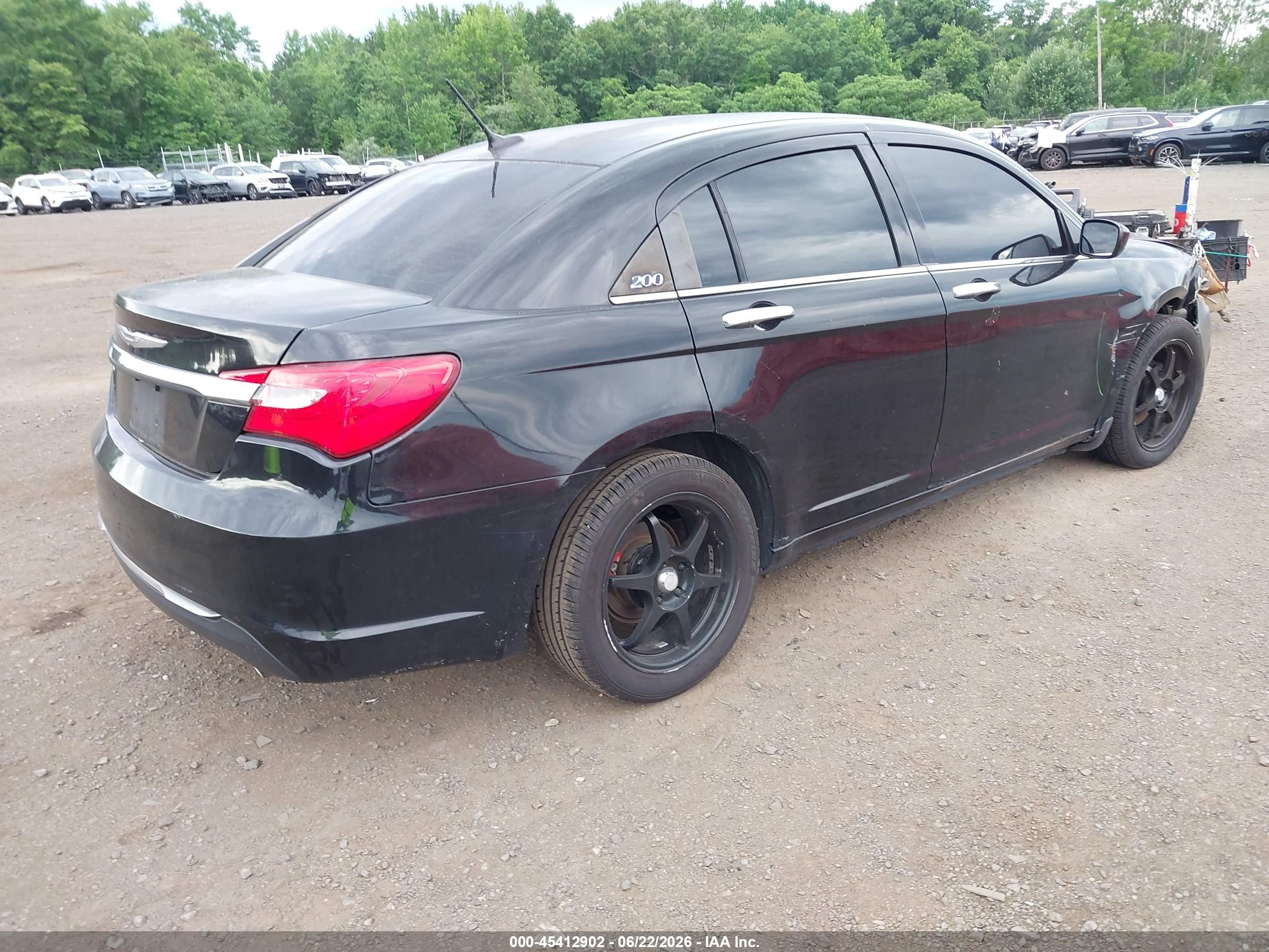 2013 Chrysler 200 Limited Black vin: 1C3CCBCG8DN587943