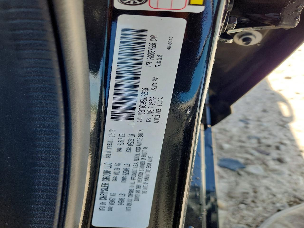 2014 Chrysler 200 Limited Black vin: 1C3CCBCG8EN172638