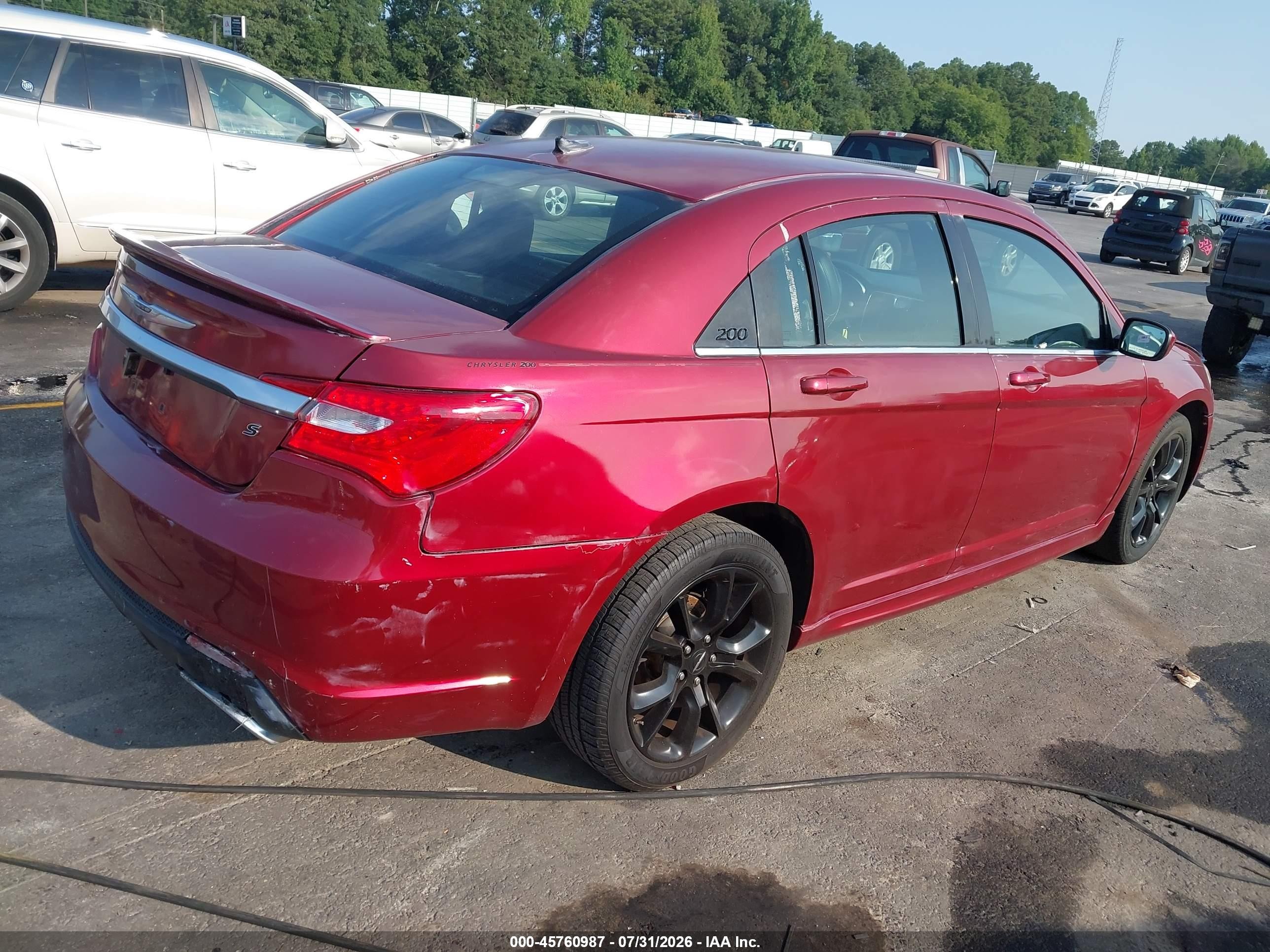 2014 Chrysler 200 Limited Red vin: 1C3CCBCG8EN176785