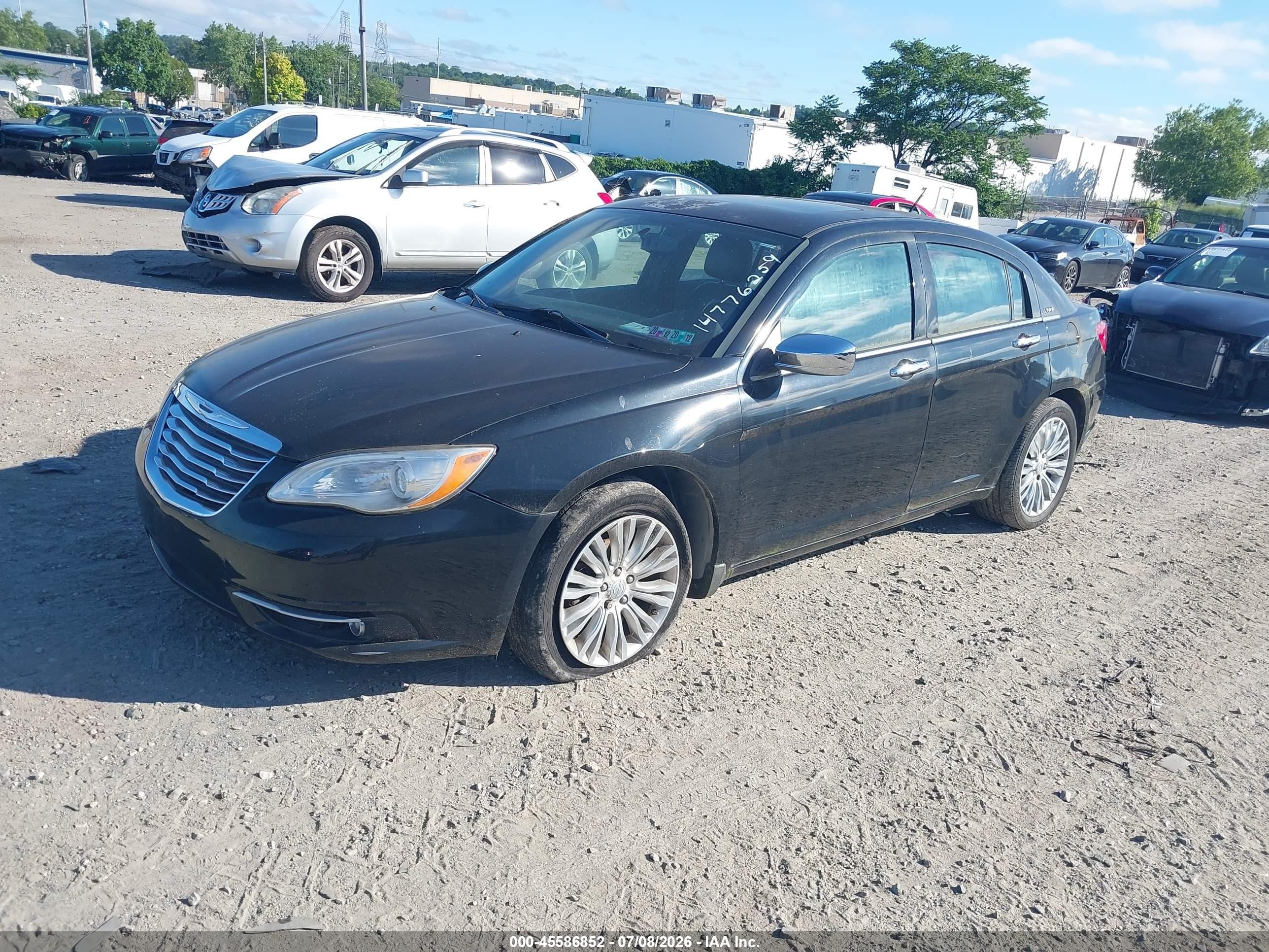 2013 Chrysler 200 Limited Black vin: 1C3CCBCG9DN507341