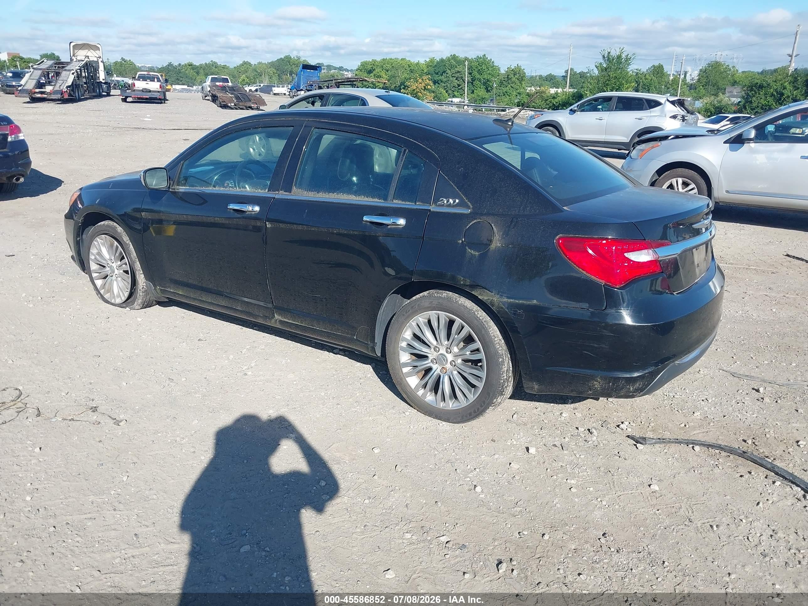2013 Chrysler 200 Limited Black vin: 1C3CCBCG9DN507341