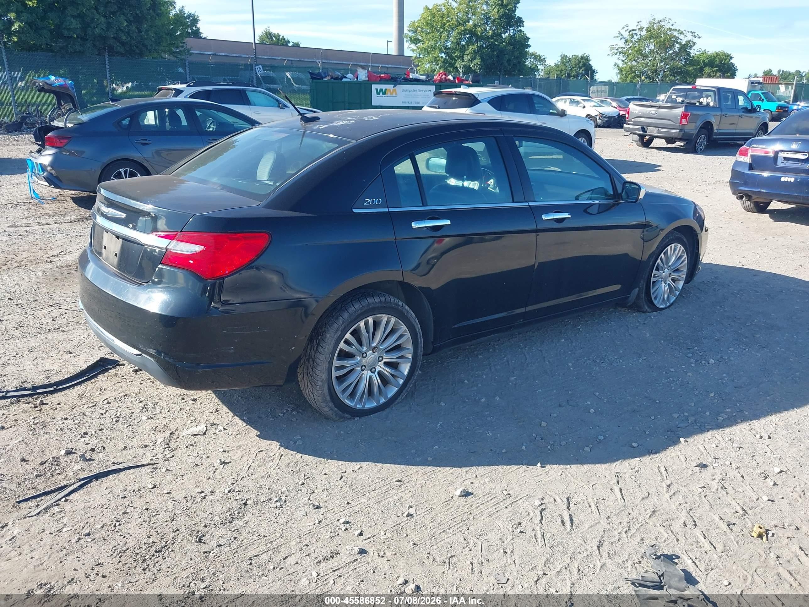 2013 Chrysler 200 Limited Black vin: 1C3CCBCG9DN507341