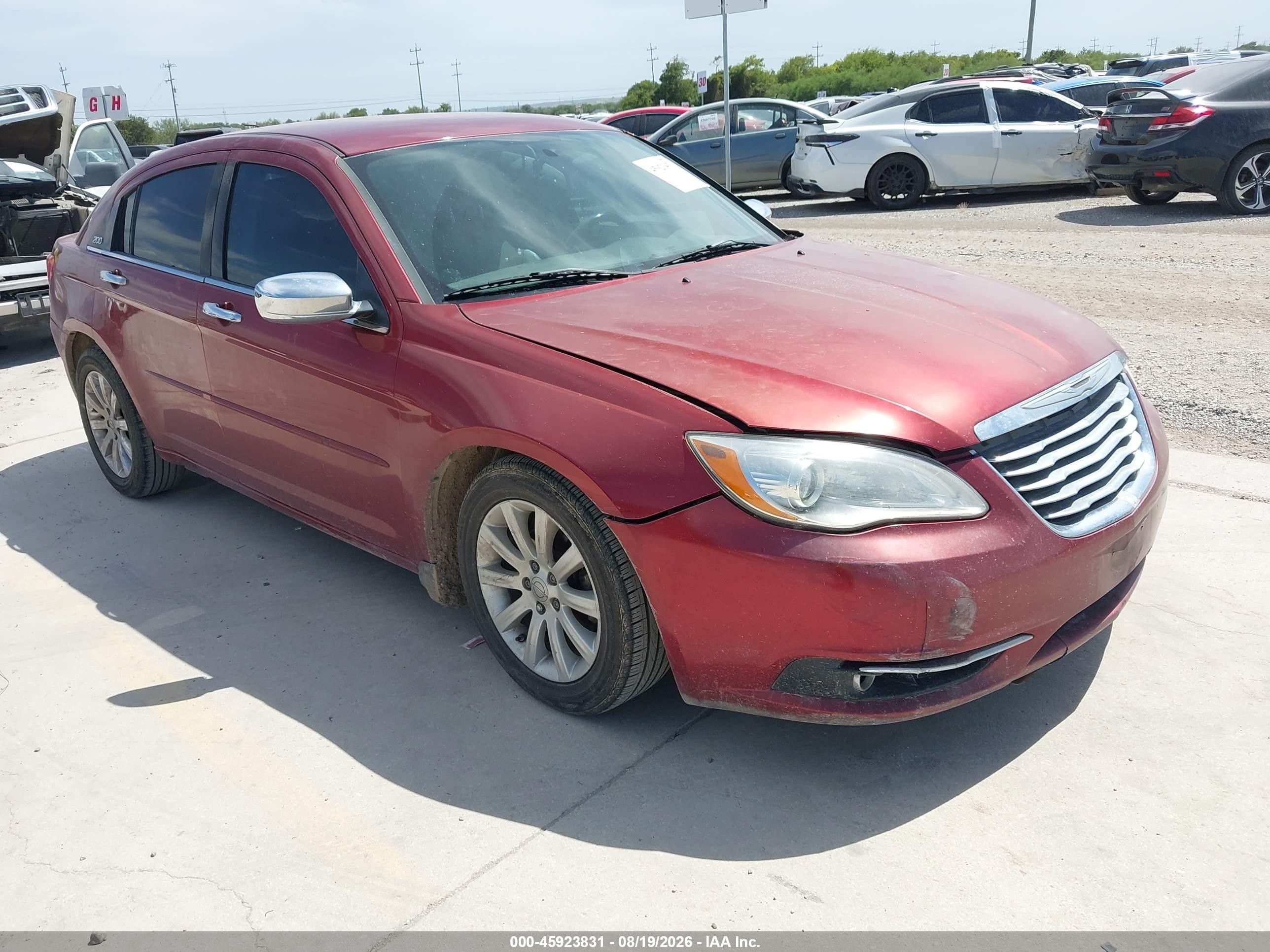 2014 Chrysler 200 Limited Maroon vin: 1C3CCBCG9EN157002