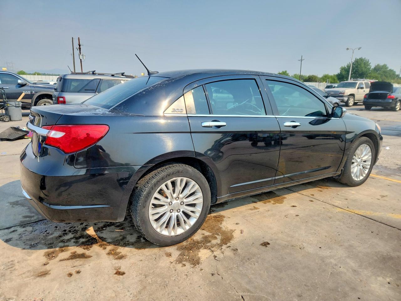 2012 Chrysler 200 Limited Black vin: 1C3CCBCGXCN168409