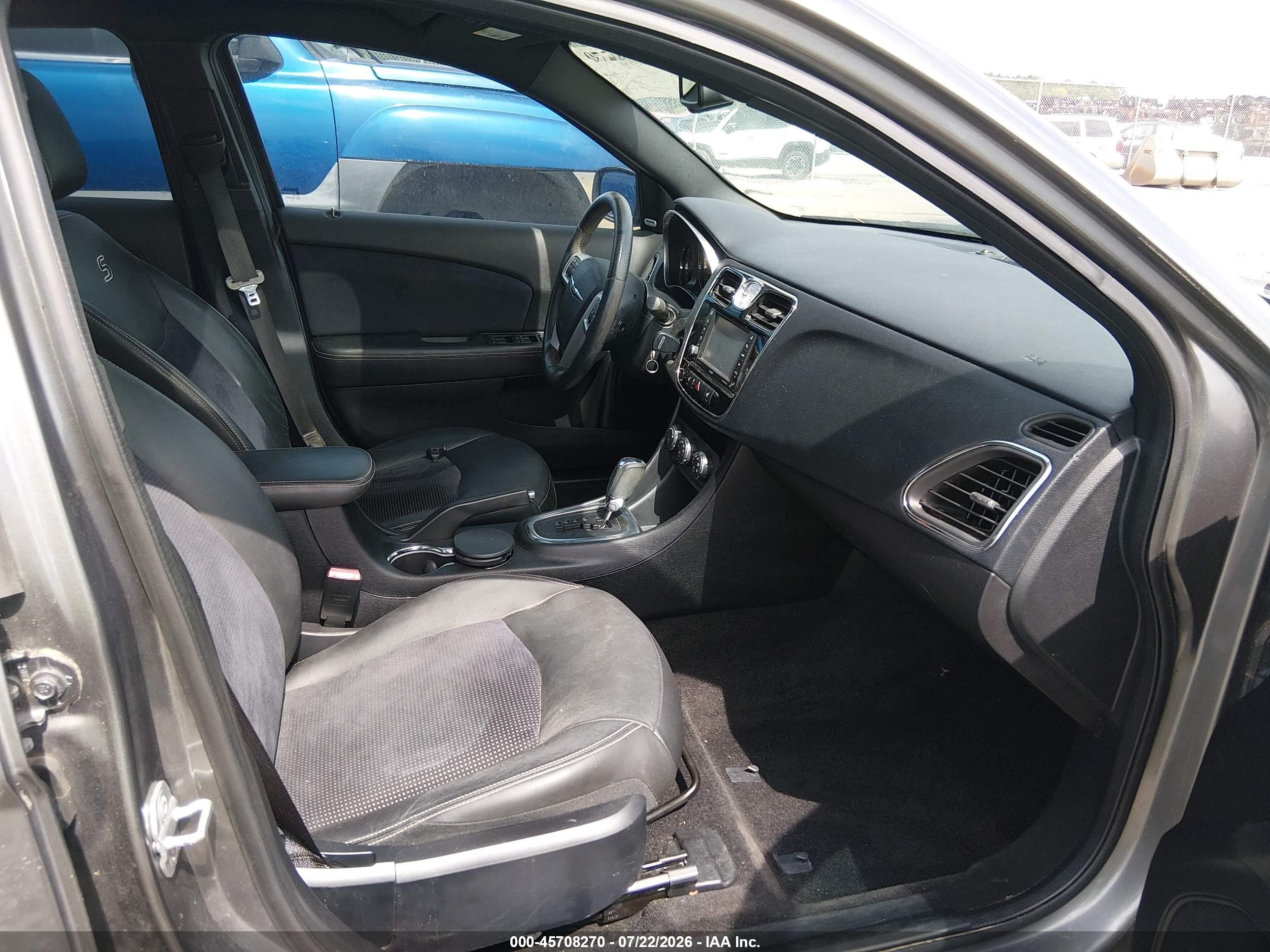 2012 Chrysler 200 S Серый vin: 1C3CCBHG1CN189562