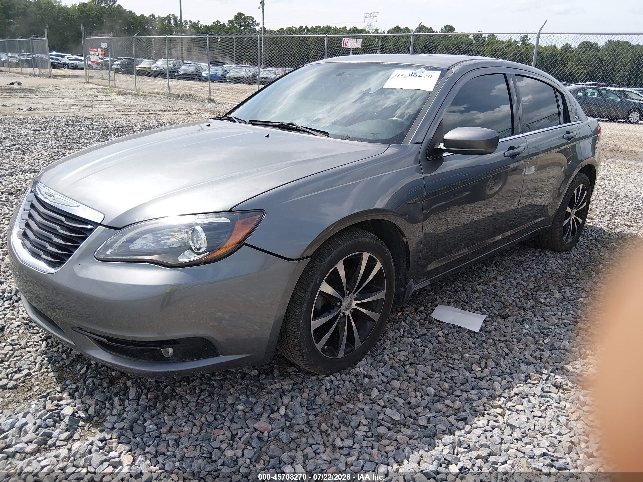 2012 Chrysler 200 S Серый vin: 1C3CCBHG1CN189562
