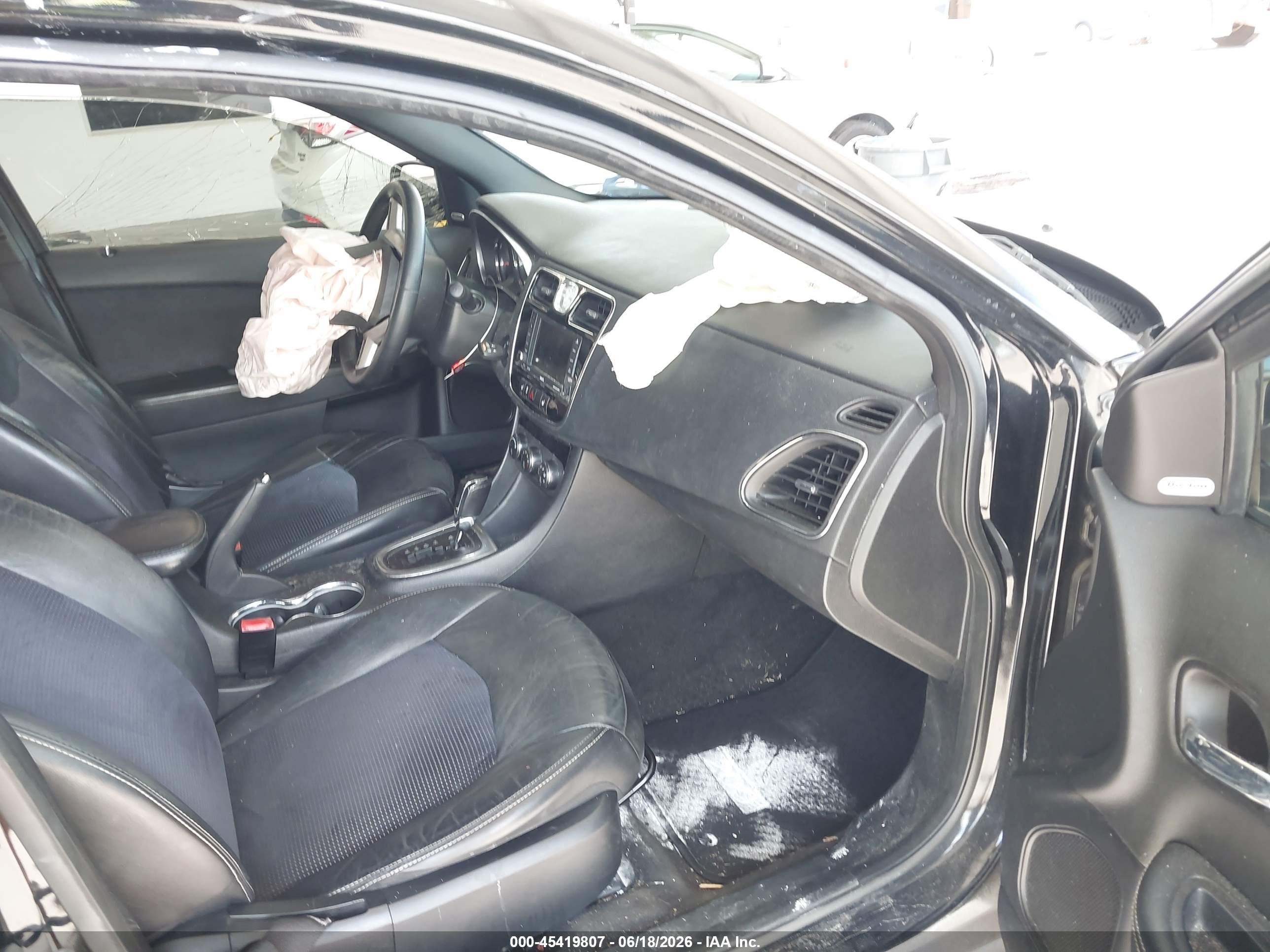 2012 Chrysler 200 S Black vin: 1C3CCBHG7CN306223