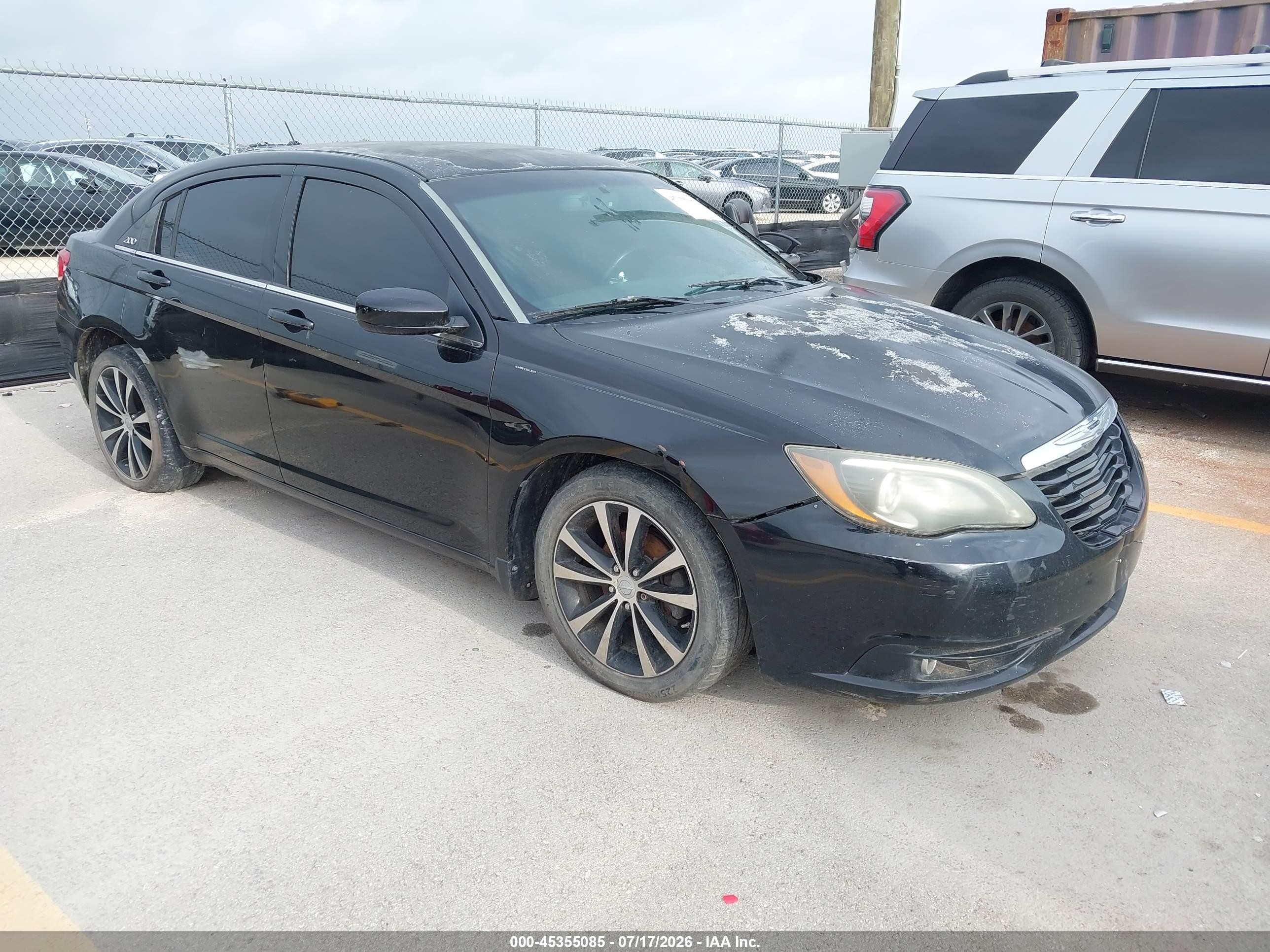 2012 Chrysler 200 S Black vin: 1C3CCBHG8CN150323