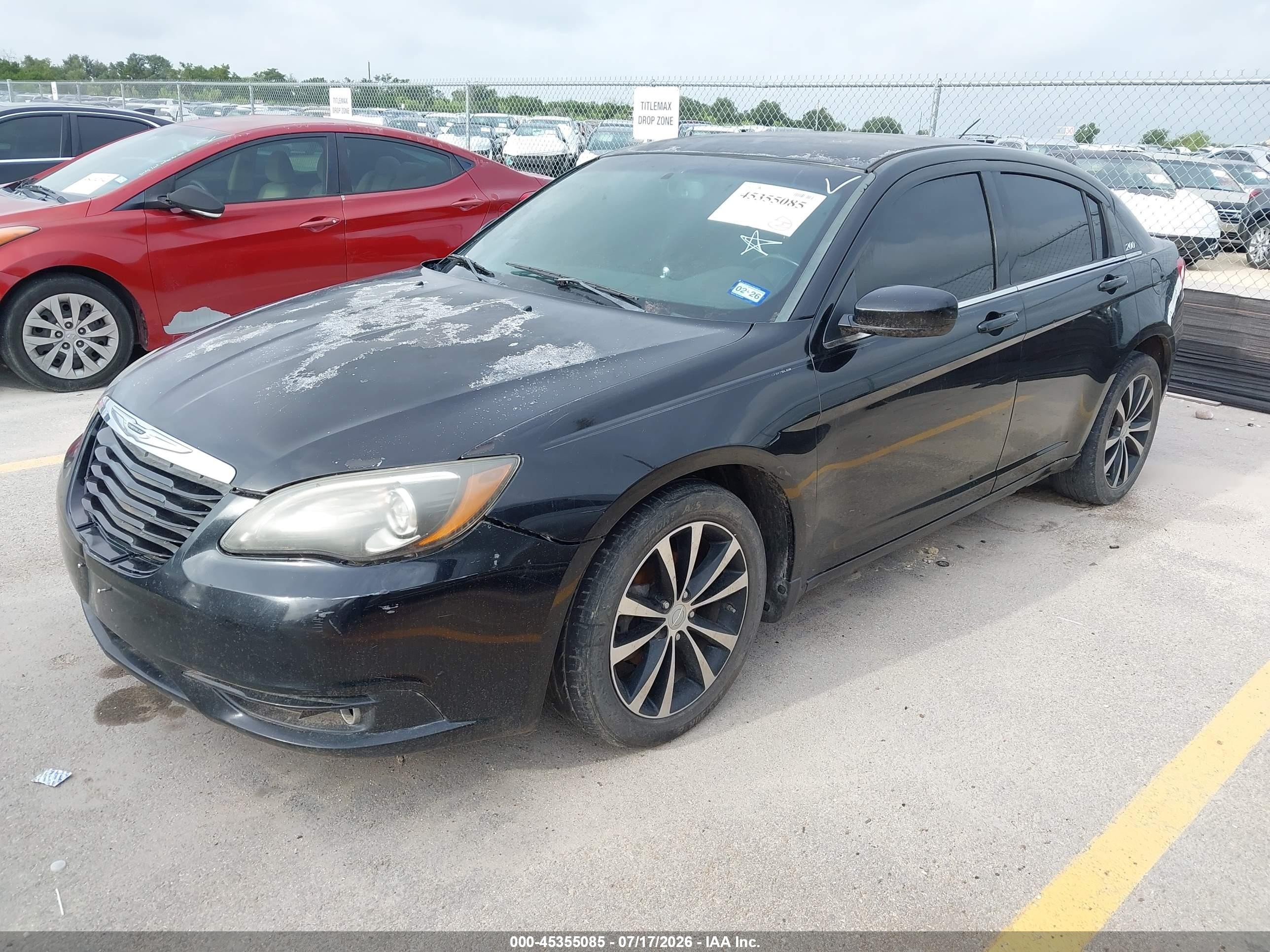 2012 Chrysler 200 S Black vin: 1C3CCBHG8CN150323