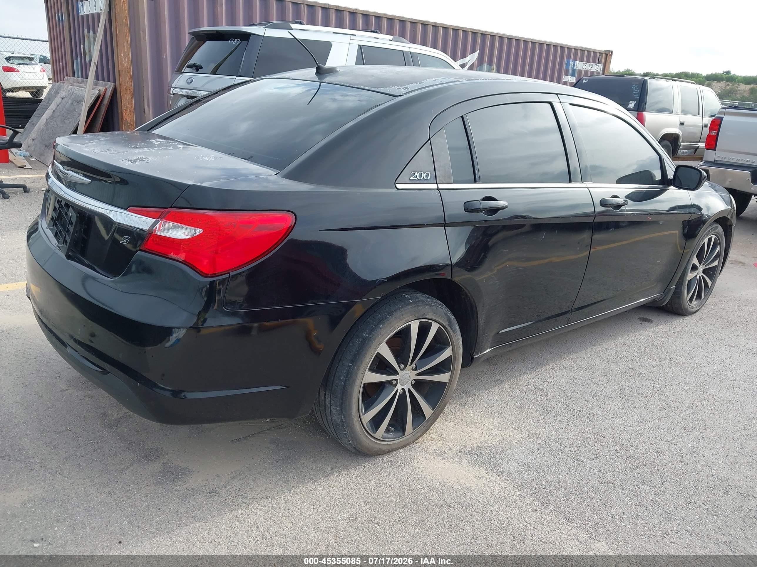 2012 Chrysler 200 S Black vin: 1C3CCBHG8CN150323