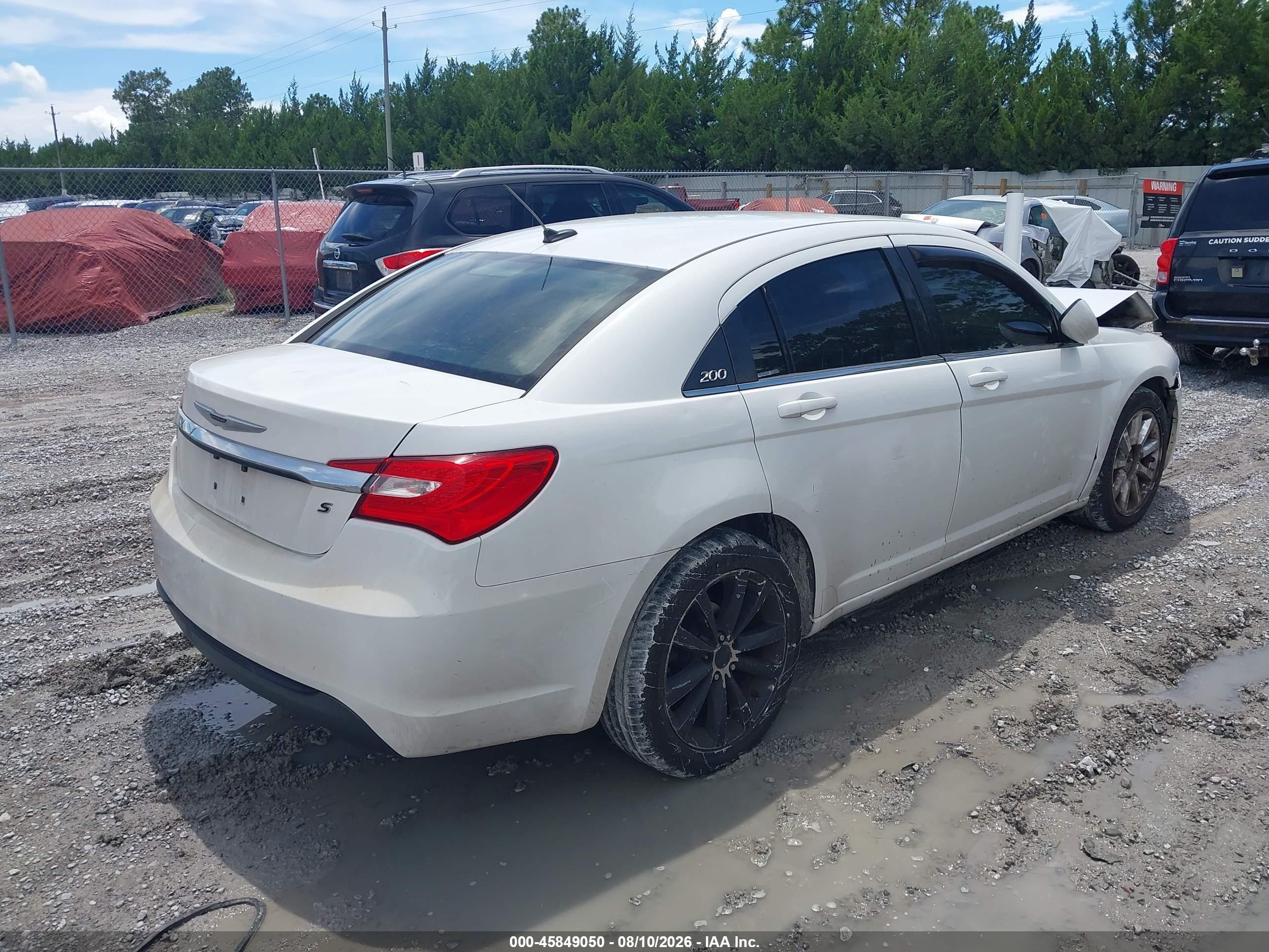2012 Chrysler 200 S White vin: 1C3CCBHG8CN305758