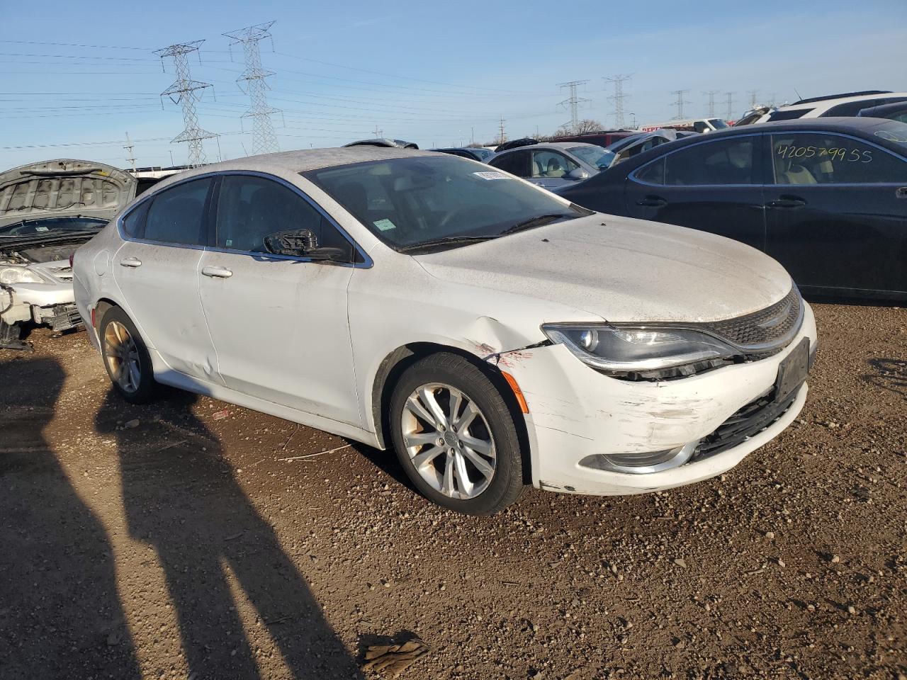 2015 Chrysler 200 Limited White vin: 1C3CCCAB0FN502030