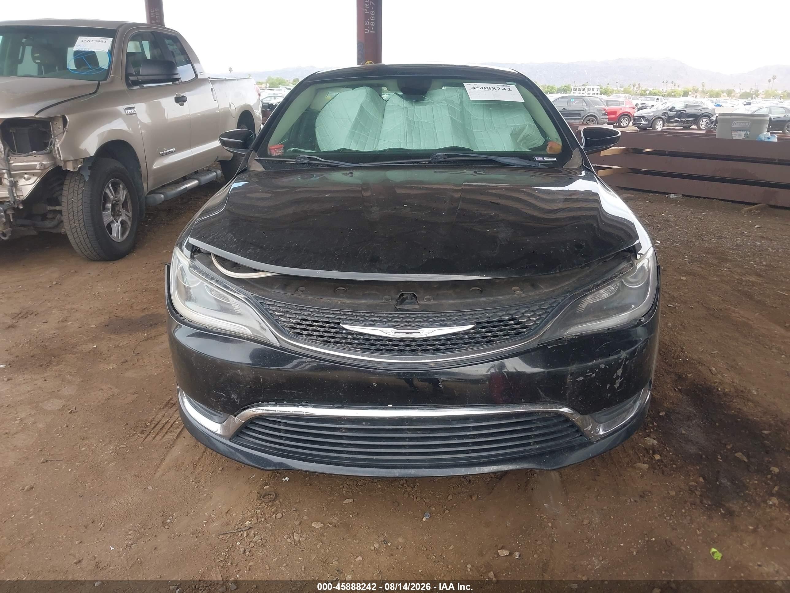 2015 Chrysler 200 Limited Black vin: 1C3CCCAB0FN503307
