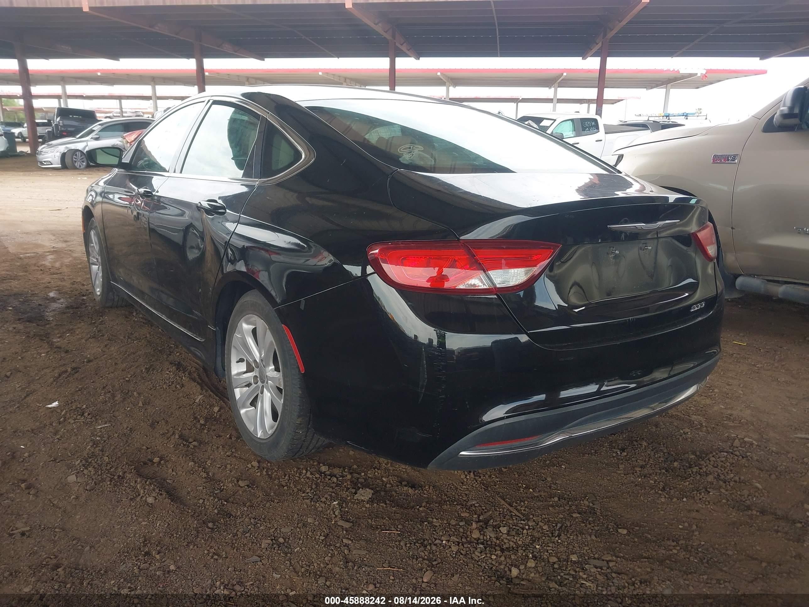 2015 Chrysler 200 Limited Black vin: 1C3CCCAB0FN503307