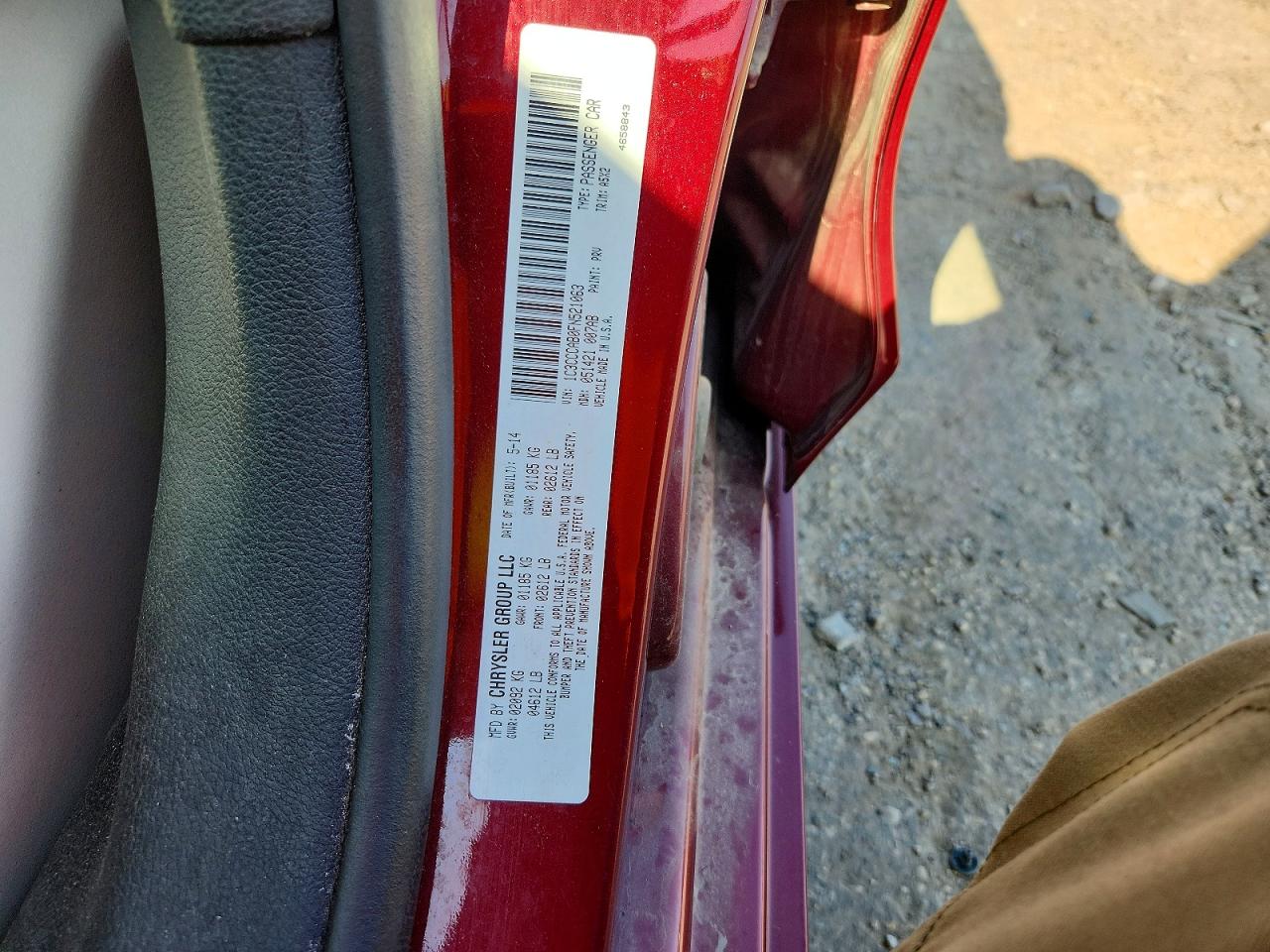 2015 Chrysler 200 Limited Red vin: 1C3CCCAB0FN521063
