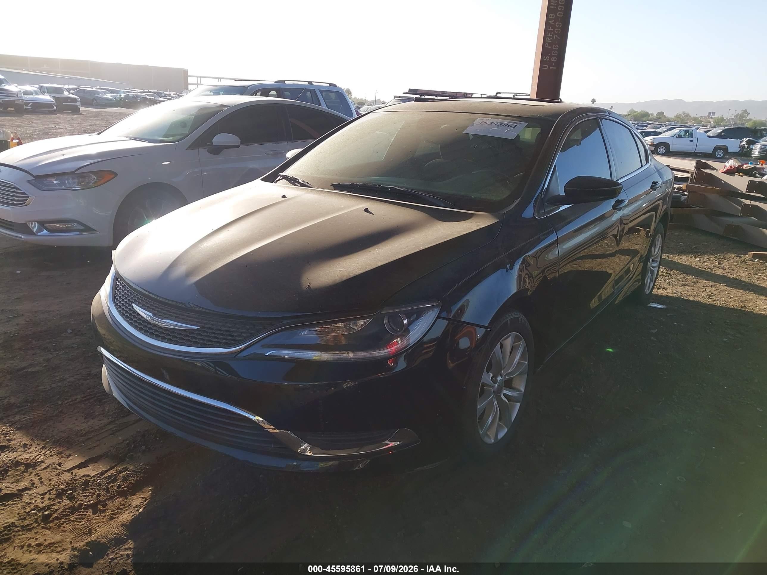 2015 Chrysler 200 Limited Black vin: 1C3CCCAB0FN532600