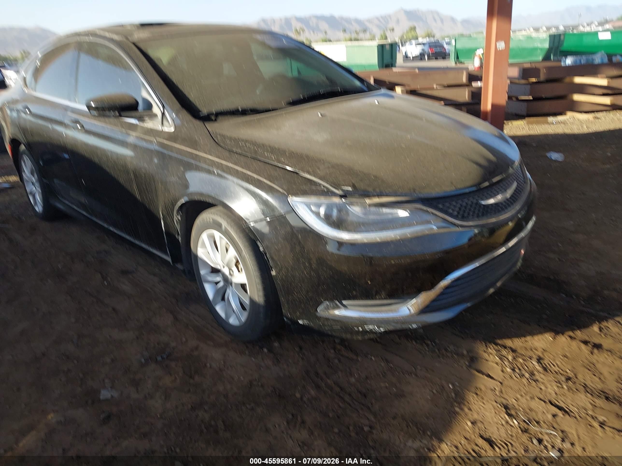 2015 Chrysler 200 Limited Black vin: 1C3CCCAB0FN532600