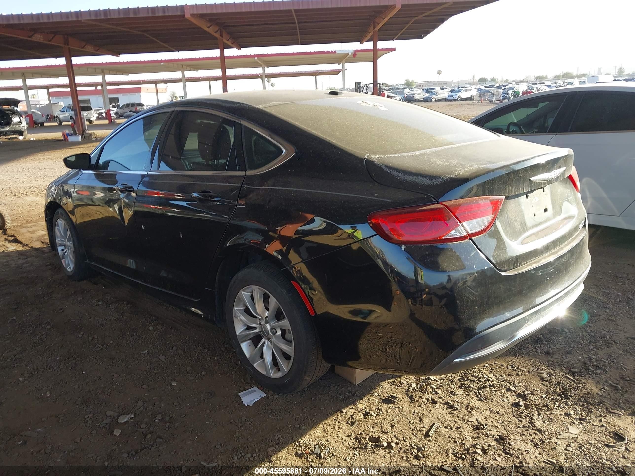 2015 Chrysler 200 Limited Black vin: 1C3CCCAB0FN532600