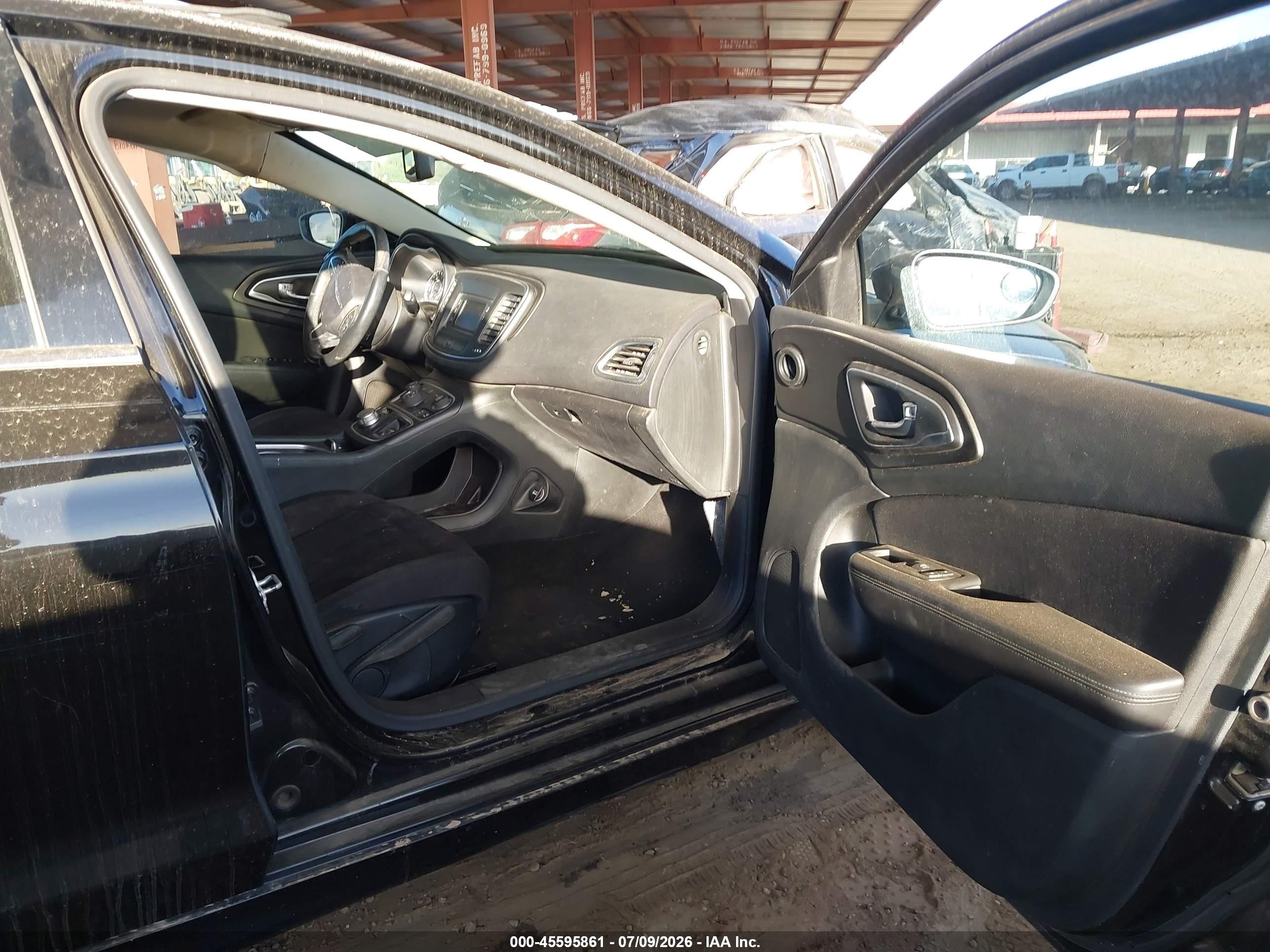 2015 Chrysler 200 Limited Black vin: 1C3CCCAB0FN532600