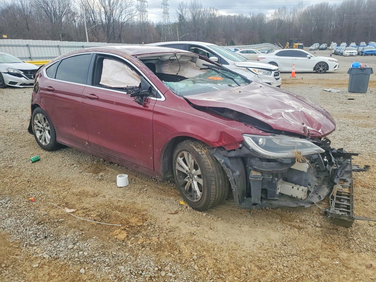 2015 Chrysler 200 Limited Burgundy vin: 1C3CCCAB0FN563748