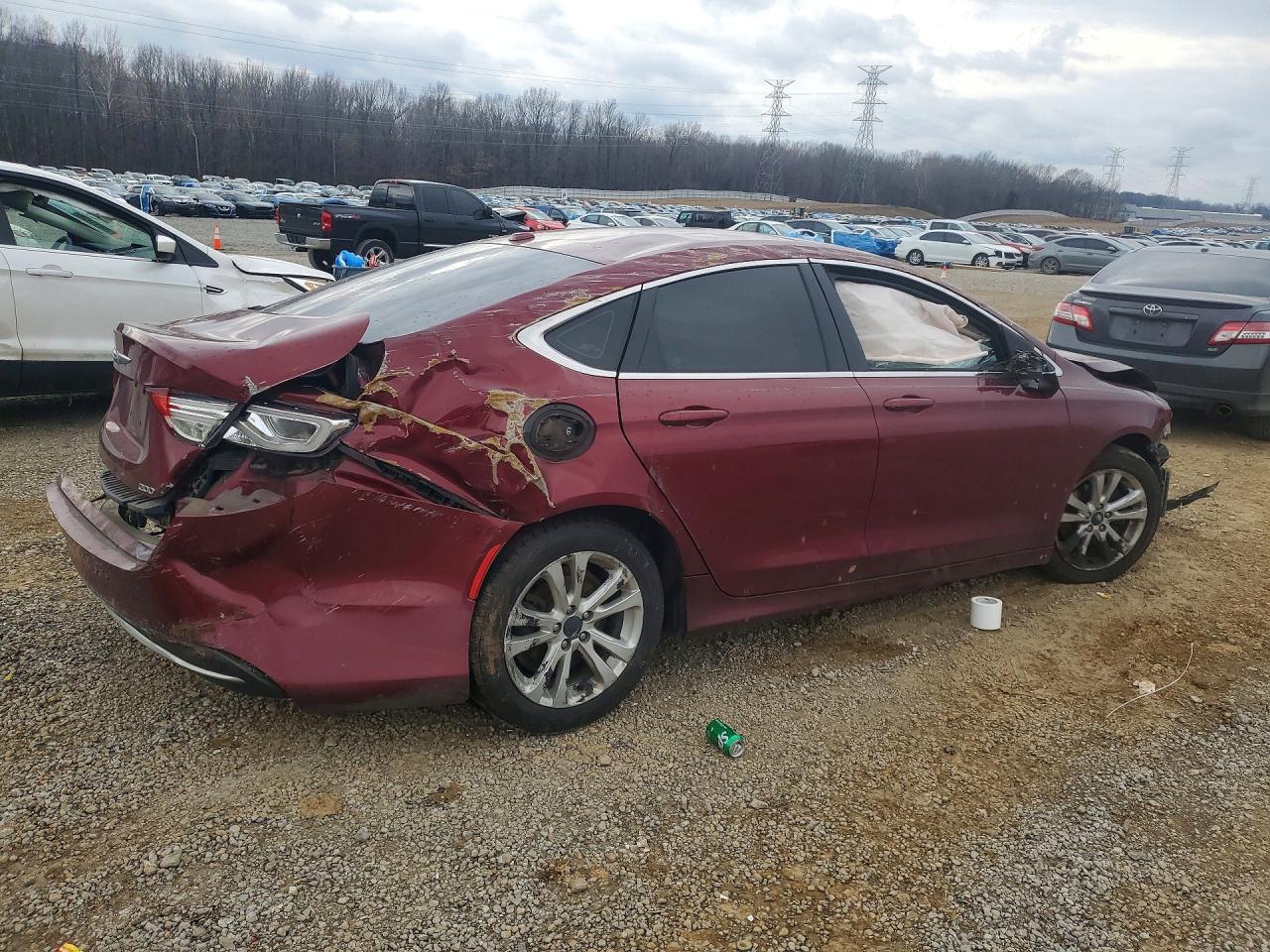 2015 Chrysler 200 Limited Burgundy vin: 1C3CCCAB0FN563748