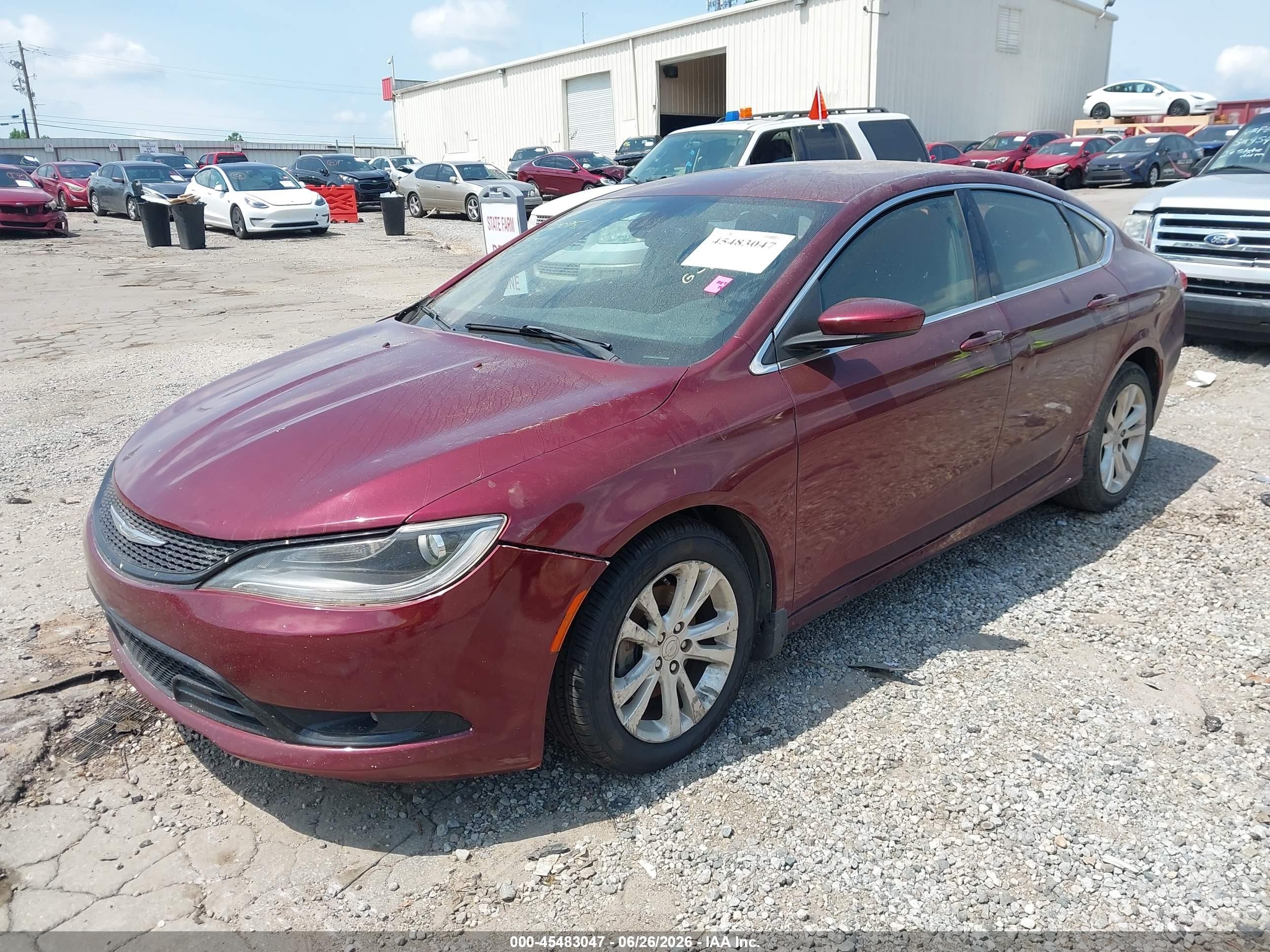 2015 Chrysler 200 Limited Maroon vin: 1C3CCCAB0FN574717