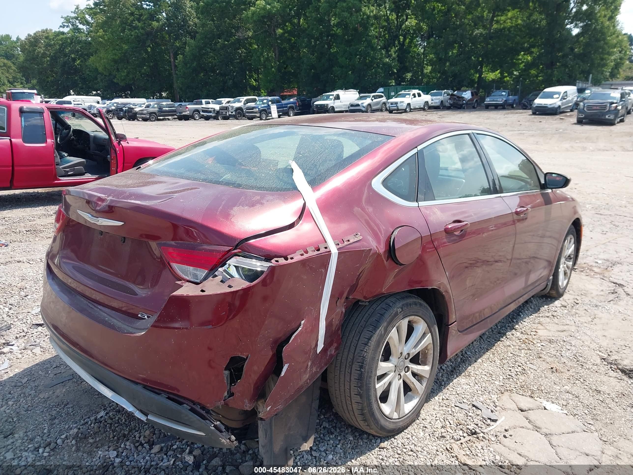 2015 Chrysler 200 Limited Maroon vin: 1C3CCCAB0FN574717